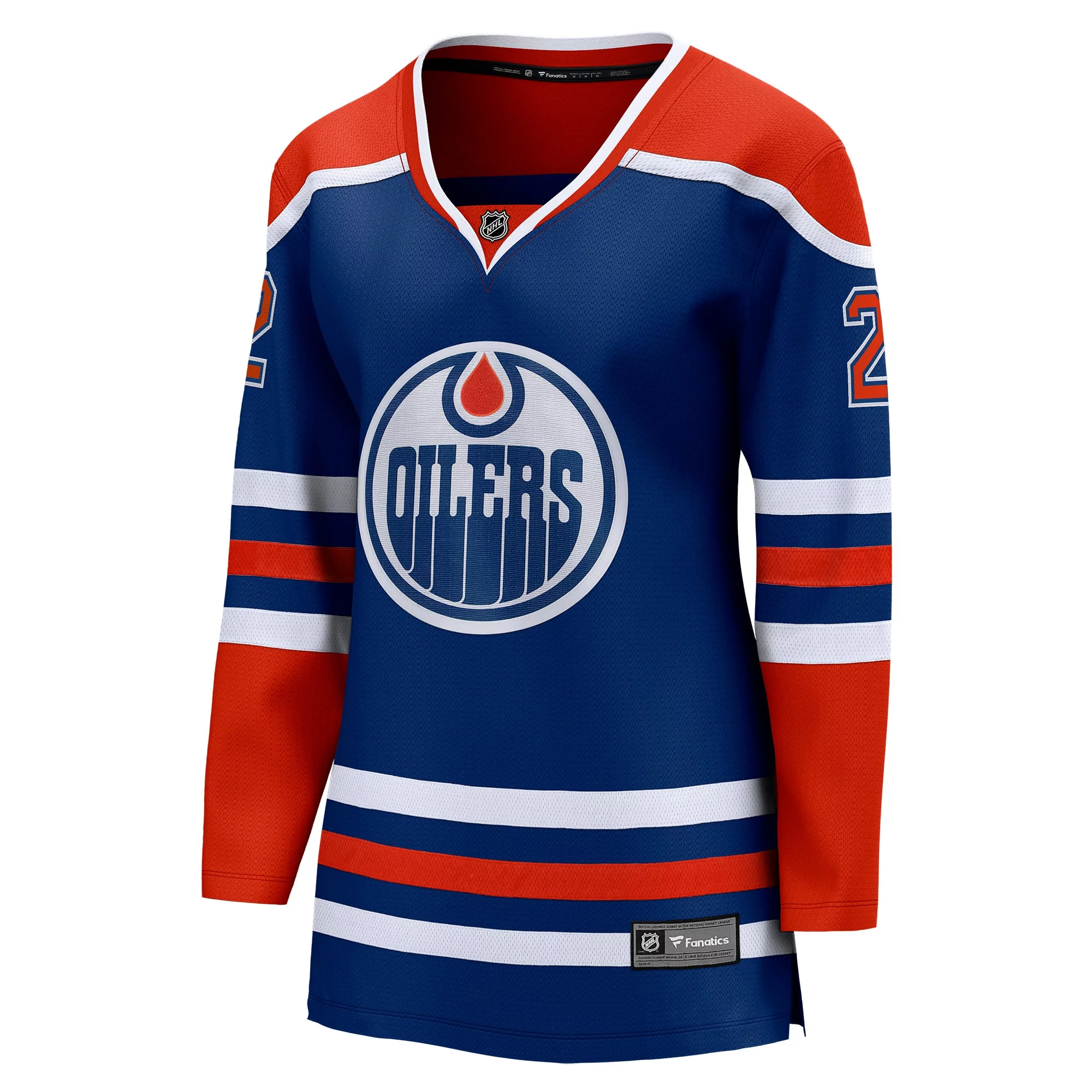 Women's Fanatics Branded Evan Bouchard Royal Edmonton Oilers Home Breakaway Player Jersey
