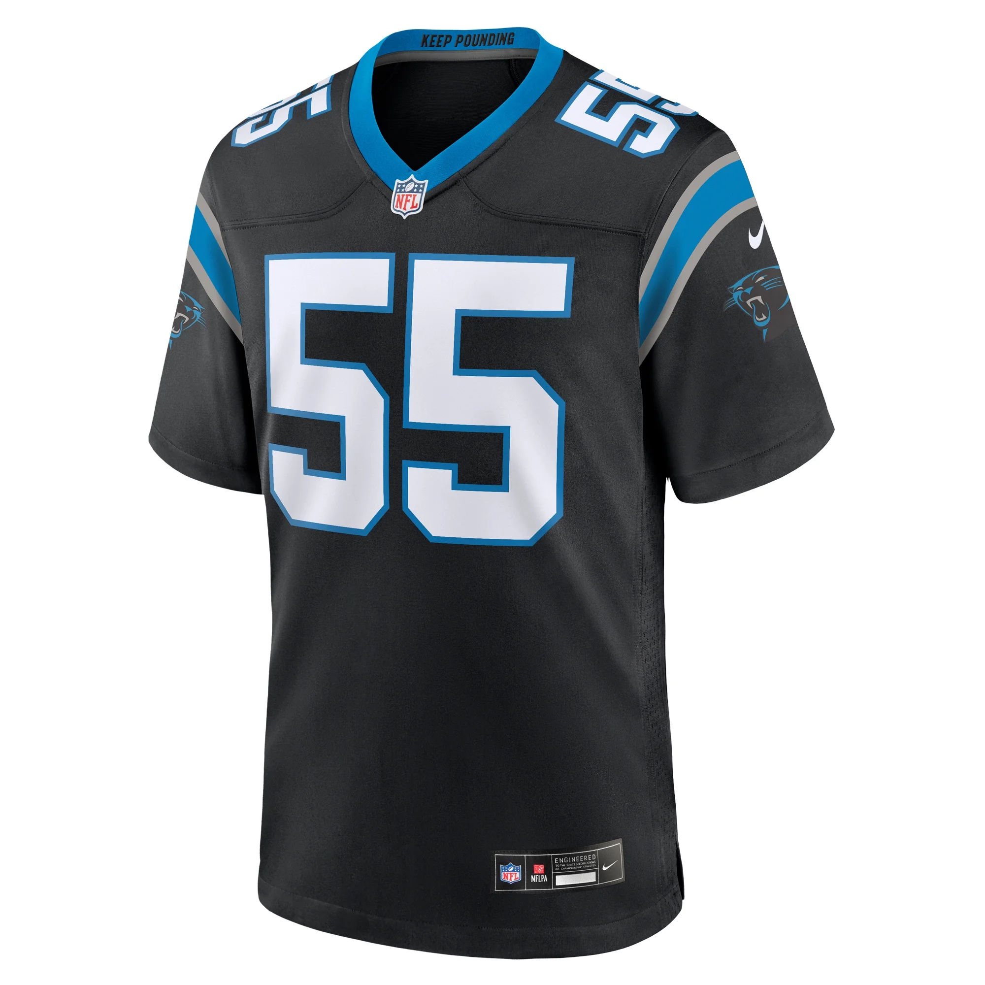 Men's Nike Blake Martinez Black Carolina Panthers Game Jersey