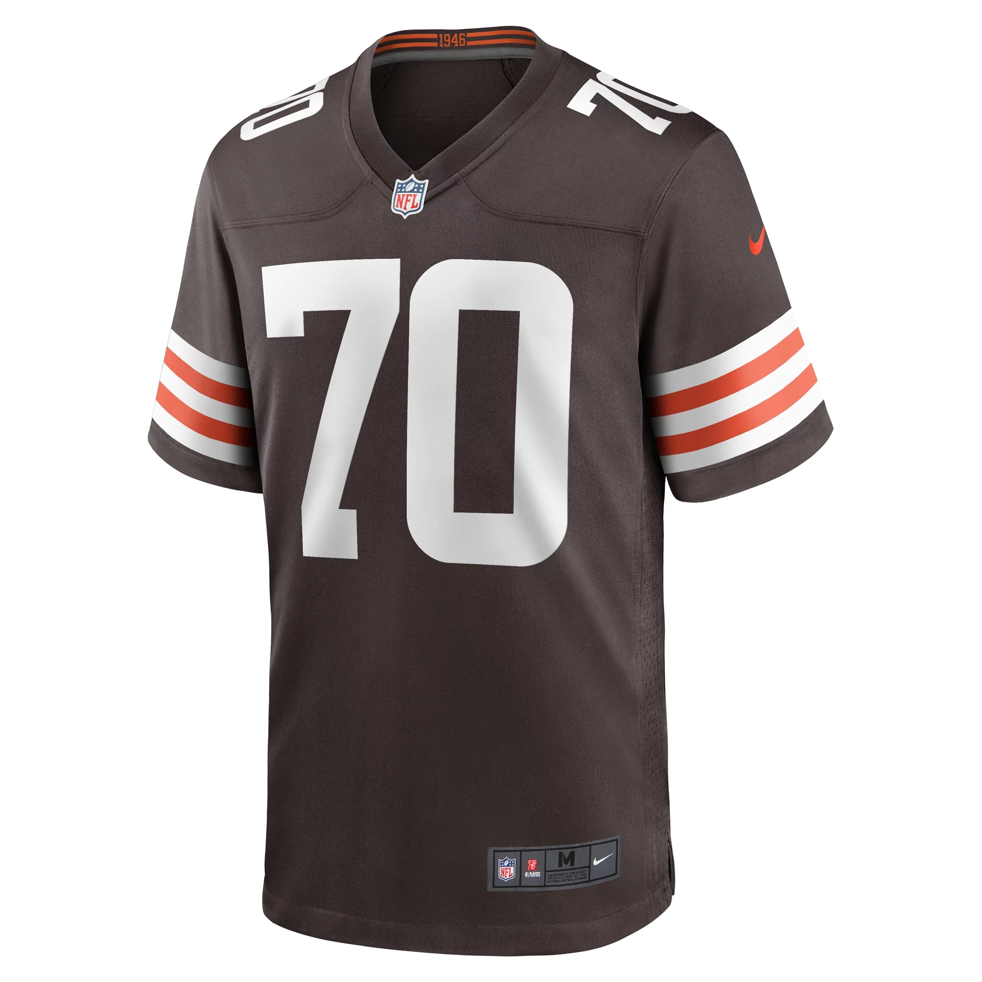 Men's Nike Drew Forbes Brown Cleveland Browns Team Game Jersey