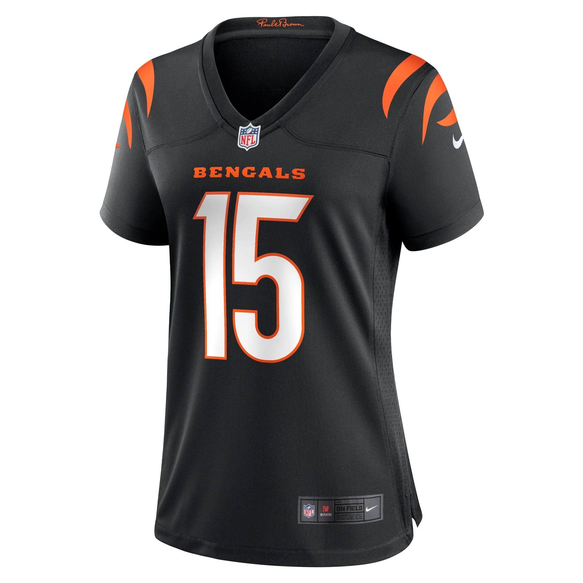 Women's Nike Charlie Jones Black Cincinnati Bengals Team Game Jersey