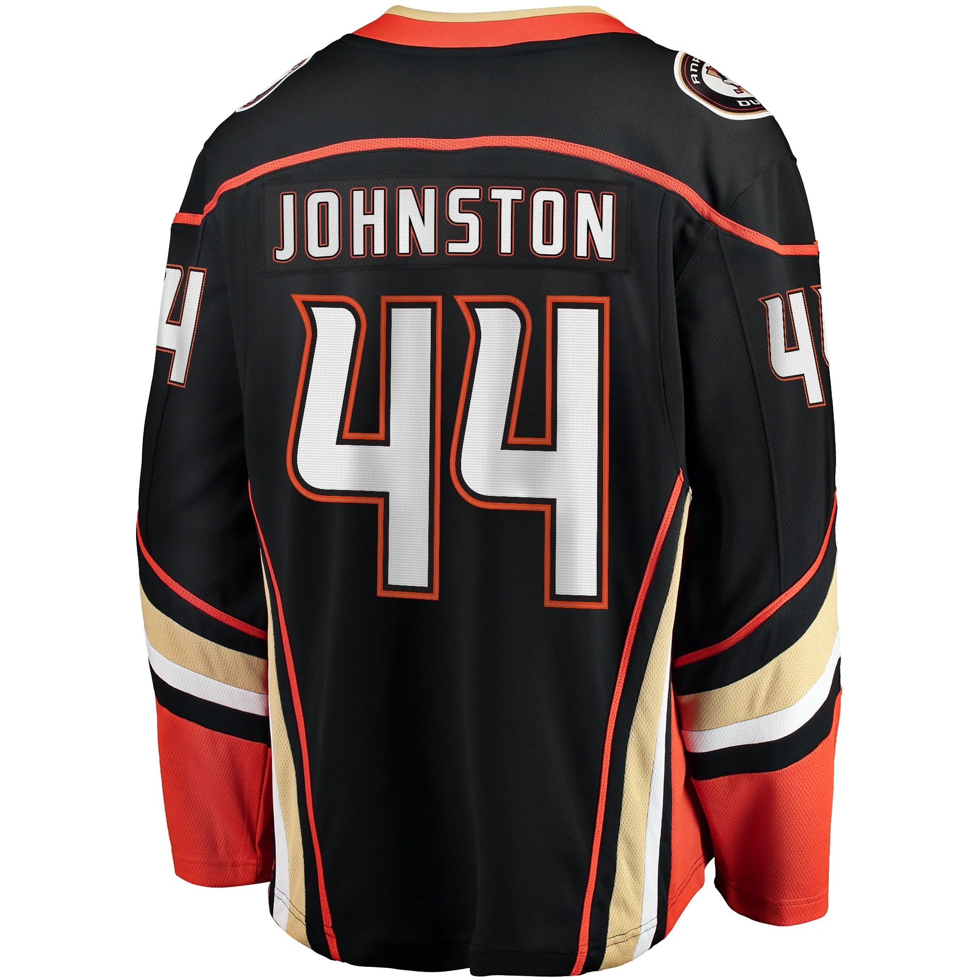 Men's Fanatics Ross Johnston Black Anaheim Ducks Home Premier Breakaway Player Jersey