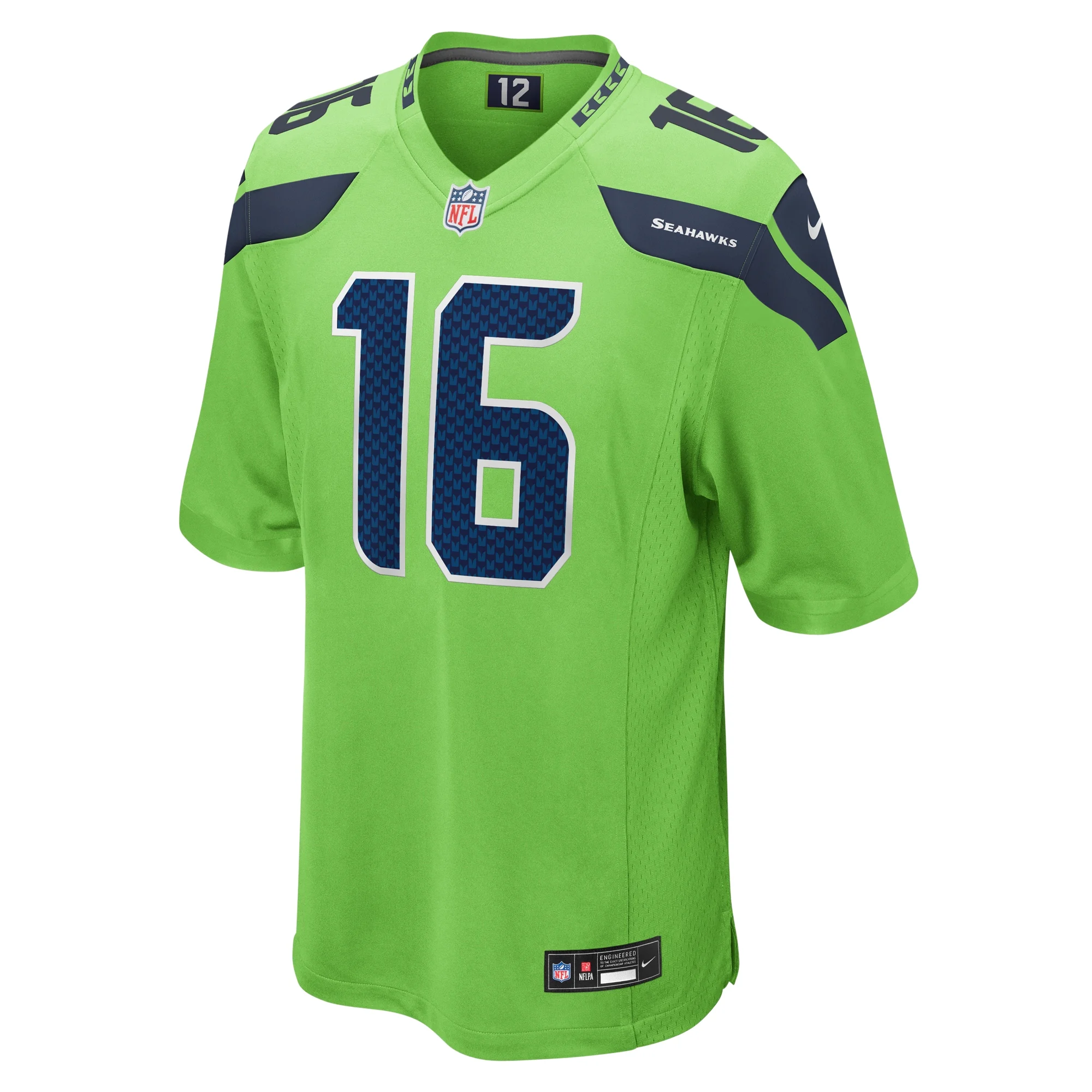 Men's Nike Tyler Lockett Neon Green Seattle Seahawks Game Jersey