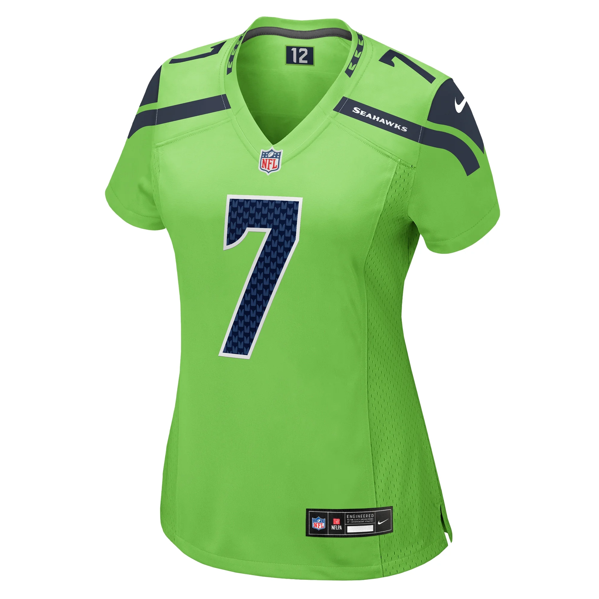 Women's Nike Geno Smith Neon Green Seattle Seahawks Game Jersey
