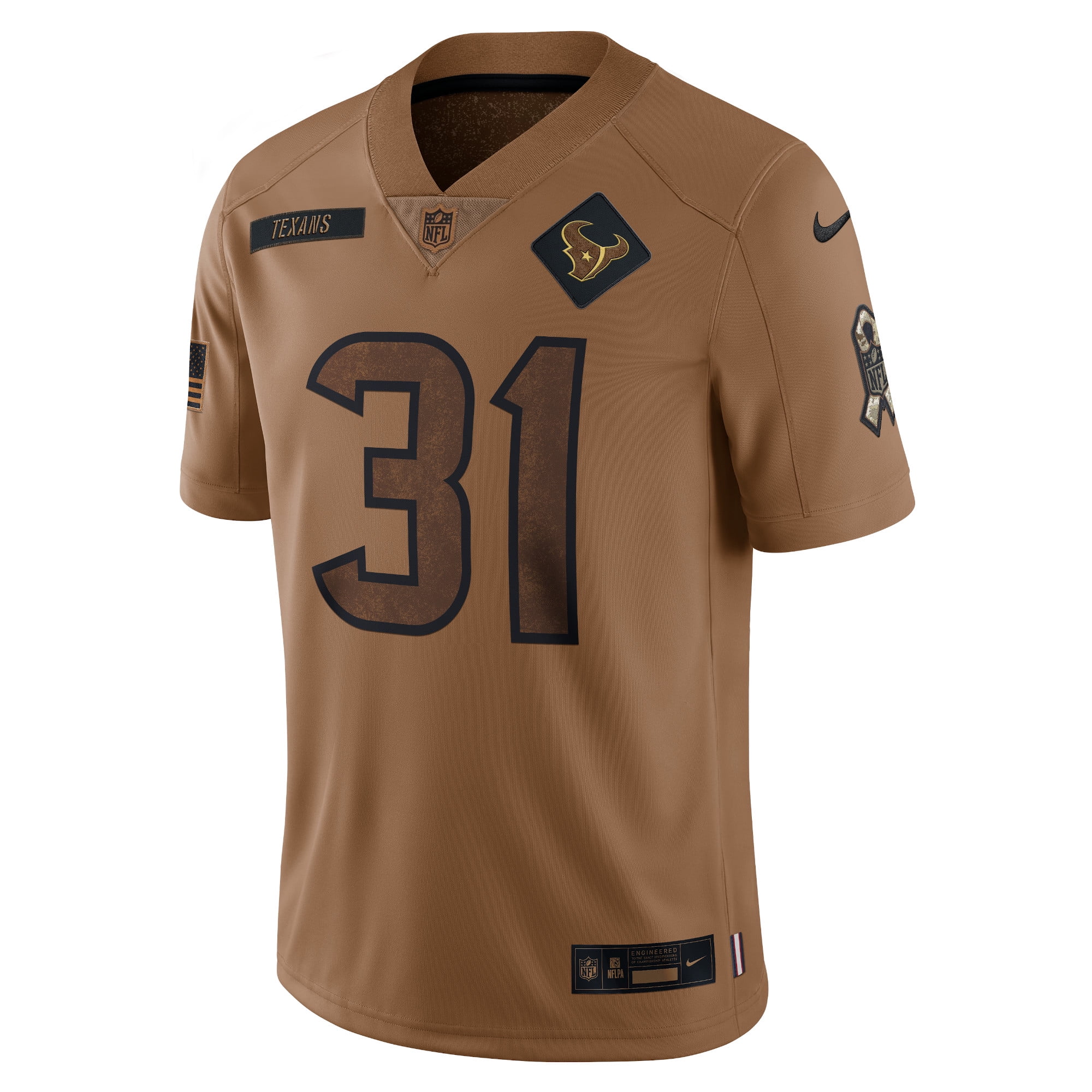 Men's Nike Dameon Pierce Brown Houston Texans 2023 Salute To Service Limited Jersey