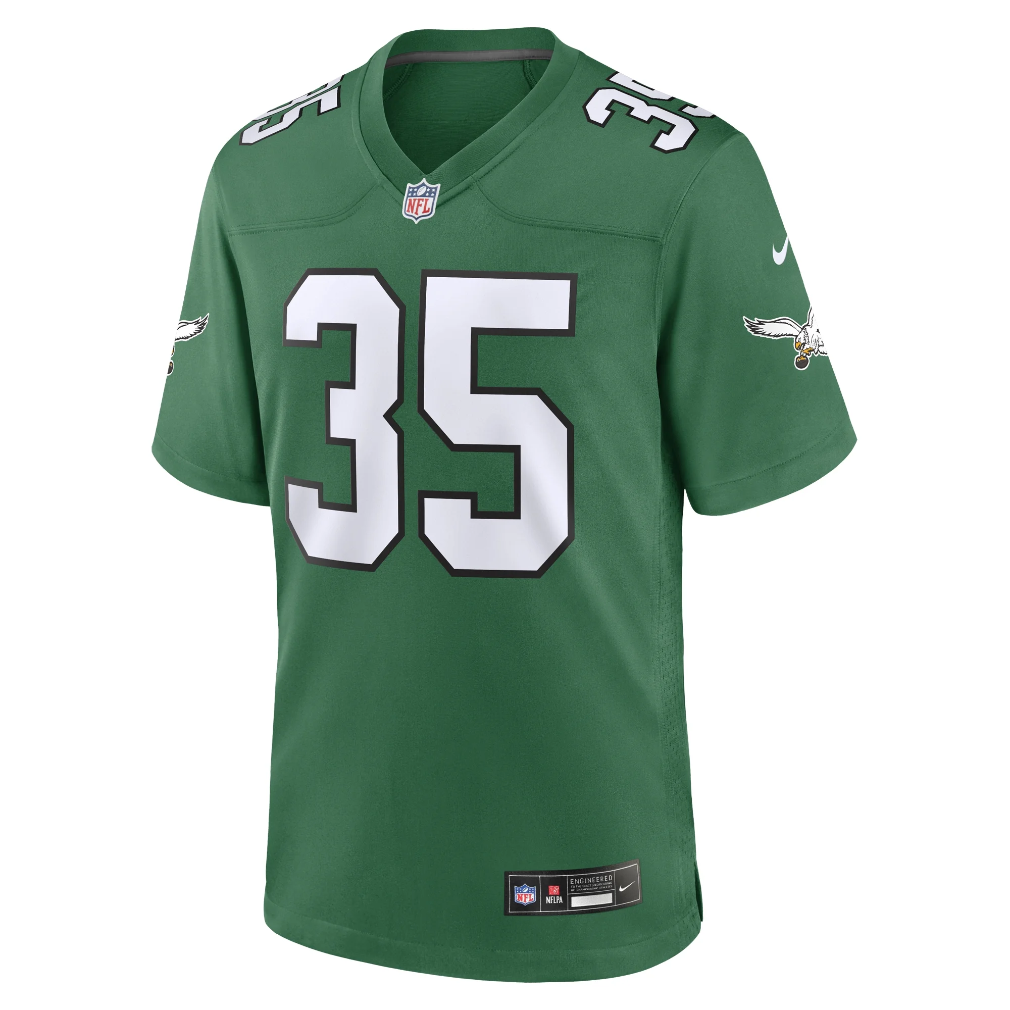 Men's Nike Boston Scott Kelly Green Philadelphia Eagles Alternate Game Jersey