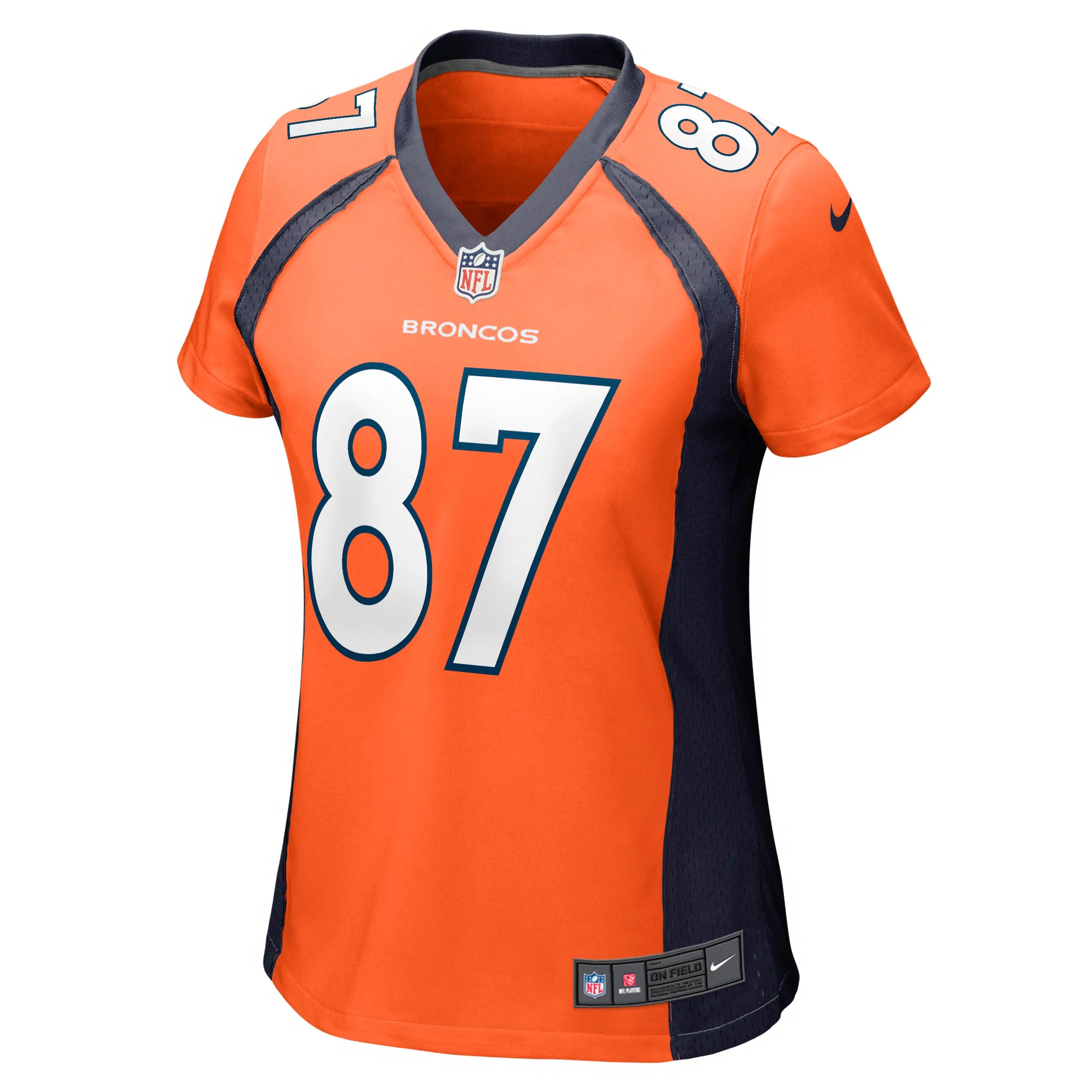 Women's Nike Ed McCaffrey Orange Denver Broncos Game Retired Player Jersey