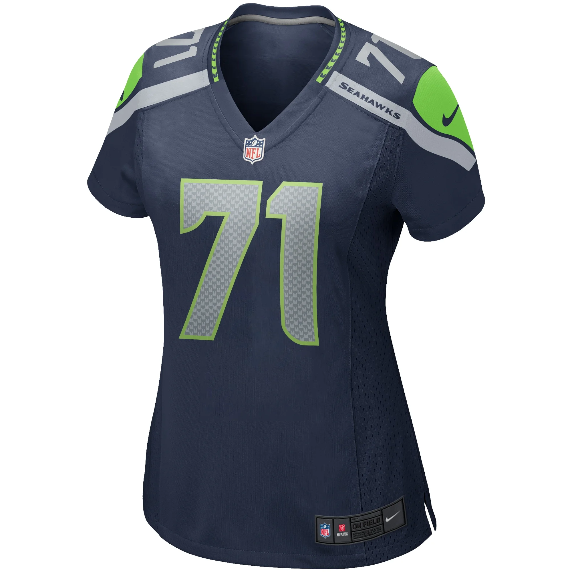 Women's Nike Walter Jones College Navy Seattle Seahawks Game Retired Player Jersey