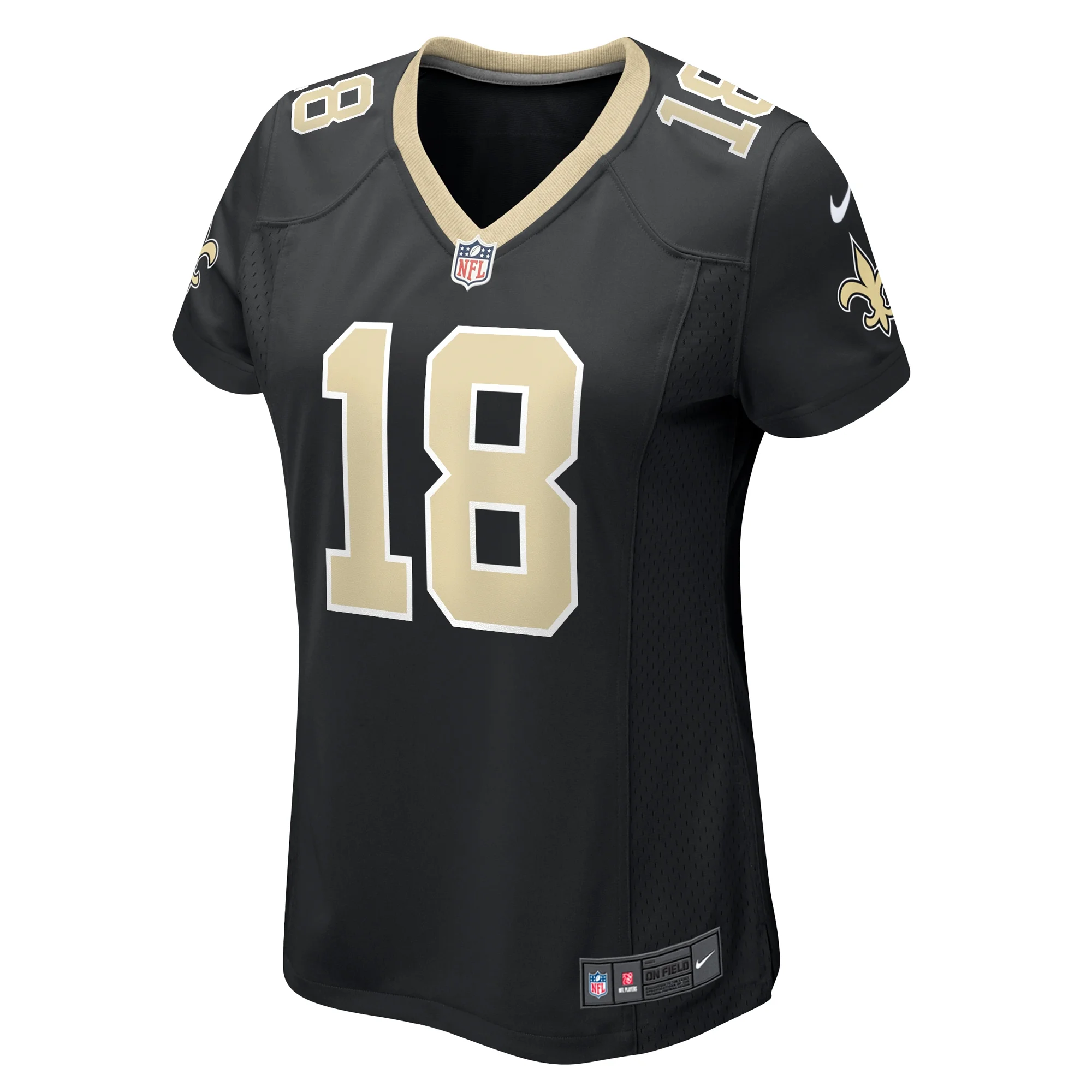 Women's Nike Keith Kirkwood Black New Orleans Saints Team Game Jersey