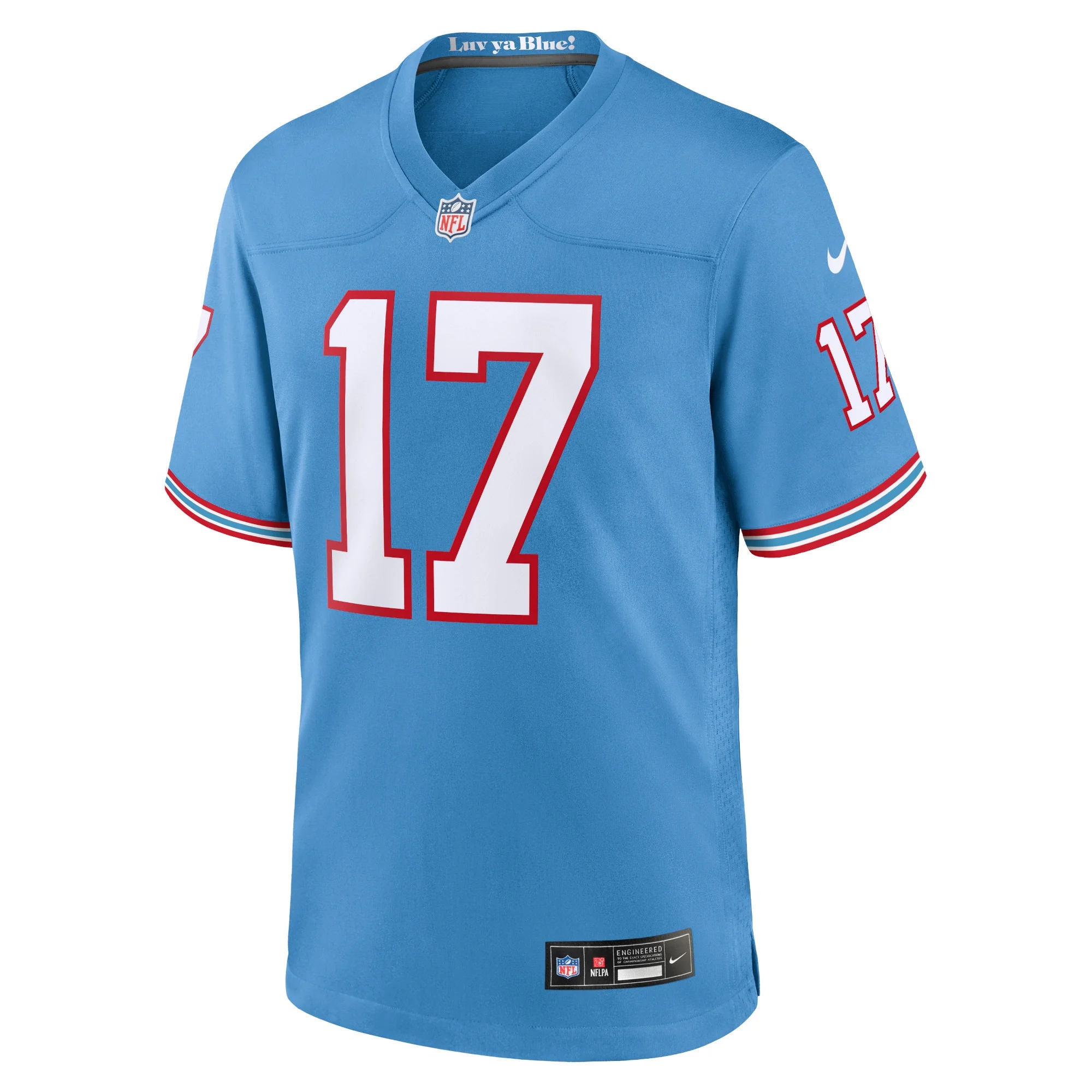 Men's Nike Ryan Tannehill Light Blue Tennessee Titans Oilers Throwback Alternate Game Player Jersey