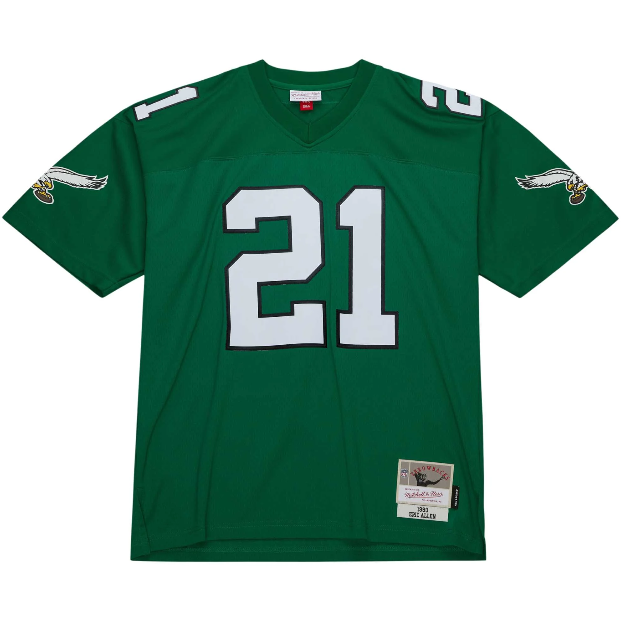 Men's Mitchell & Ness Eric Allen Kelly Green Philadelphia Eagles Legacy Replica Jersey
