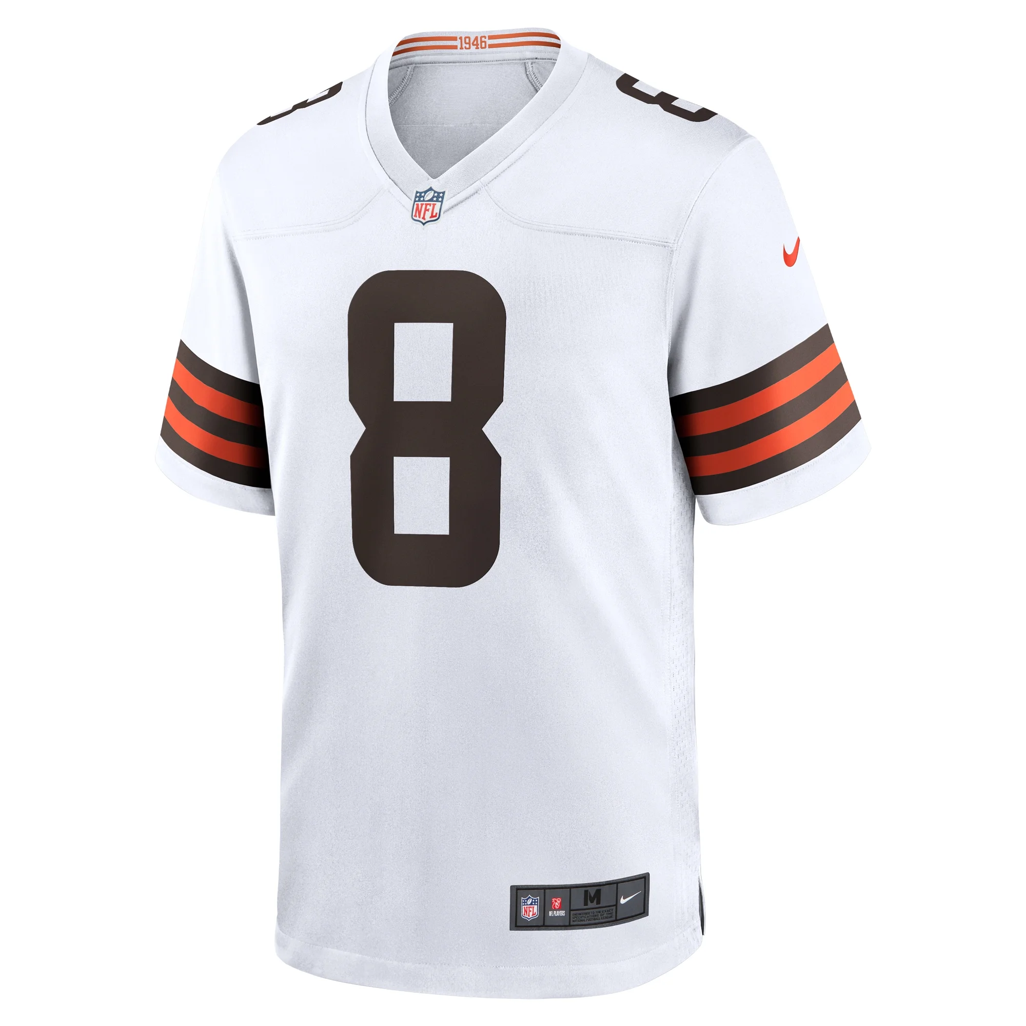 Men's Nike Elijah Moore White Cleveland Browns Team Game Jersey