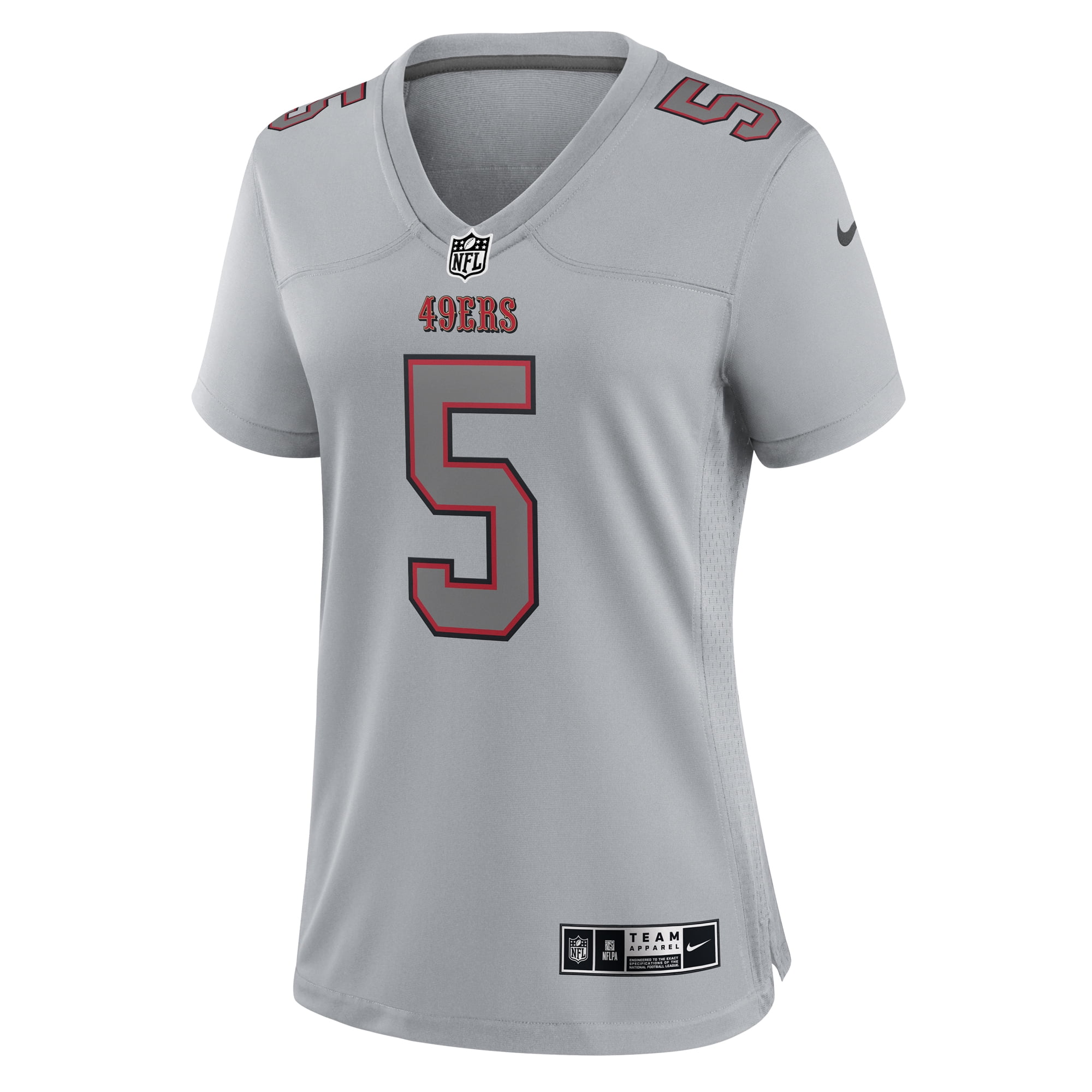 Women's Nike Trey Lance Gray San Francisco 49ers Atmosphere Fashion Game Jersey