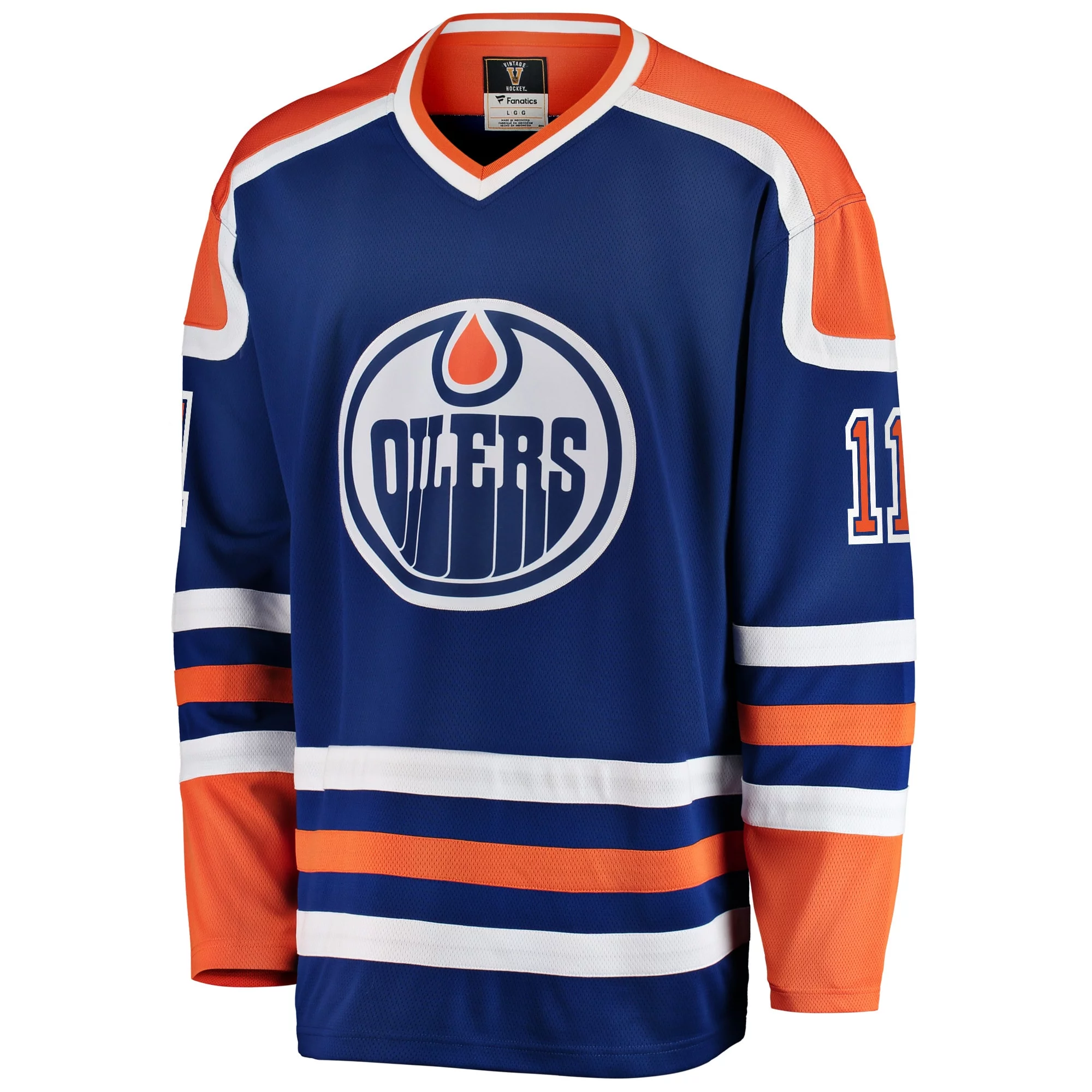 Men's Fanatics Mark Messier Blue Edmonton Oilers Premier Breakaway Retired Player Jersey