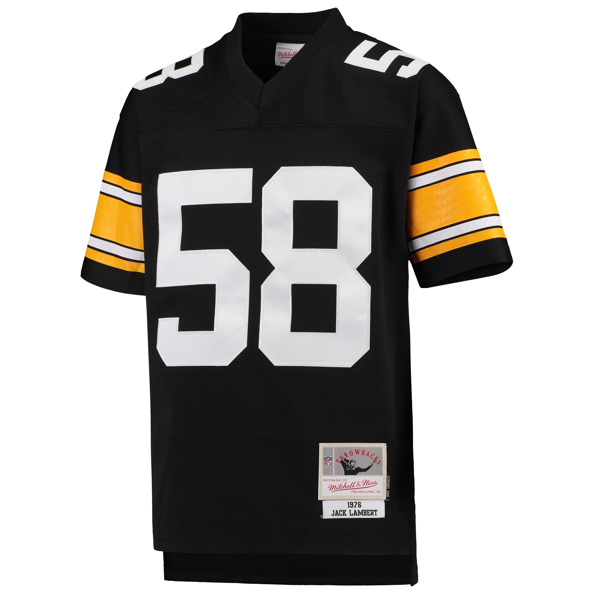 Youth Mitchell & Ness Jack Lambert Black Pittsburgh Steelers 1976 Legacy Retired Player Jersey