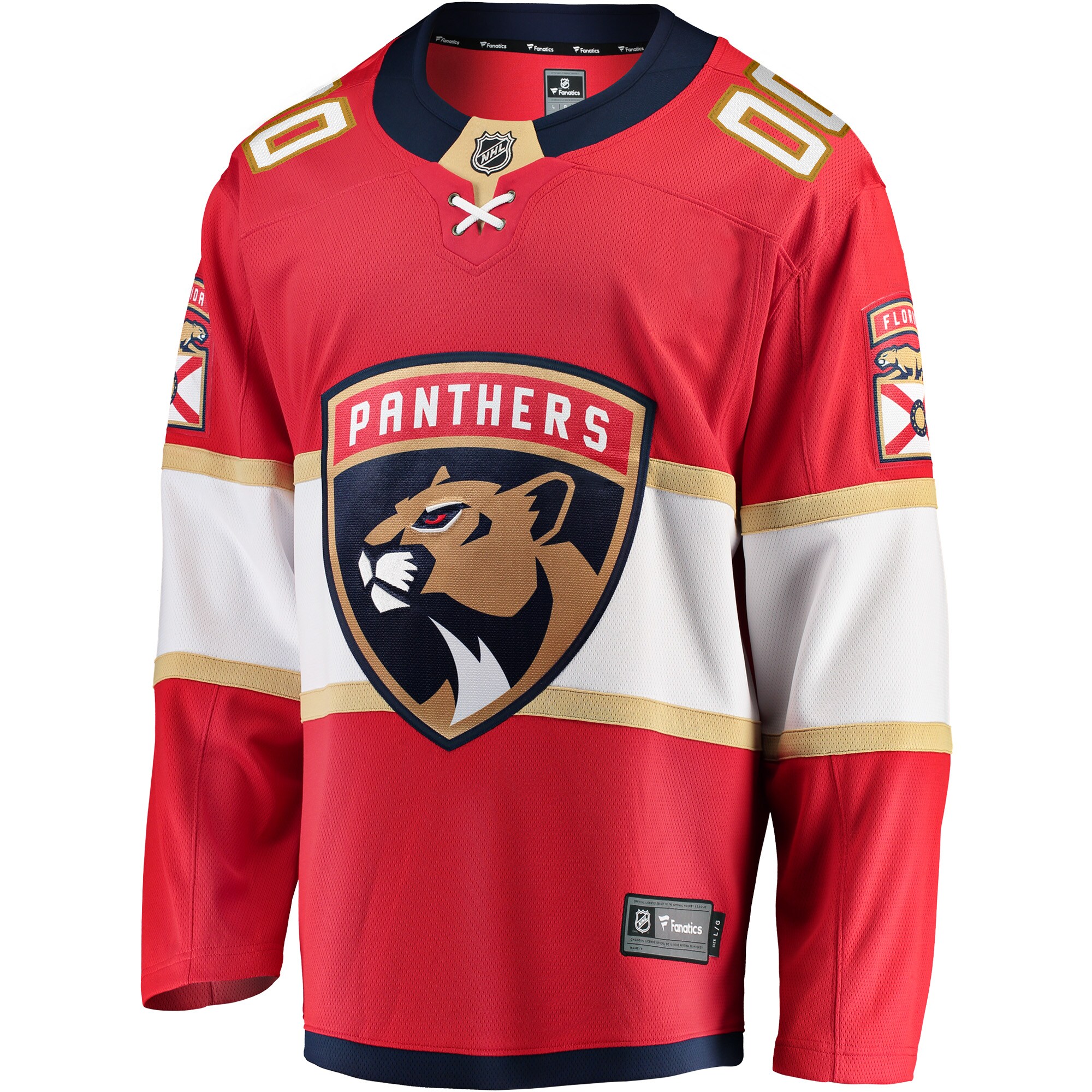 Florida Panthers Fanatics Home Breakaway Custom Jersey - Red