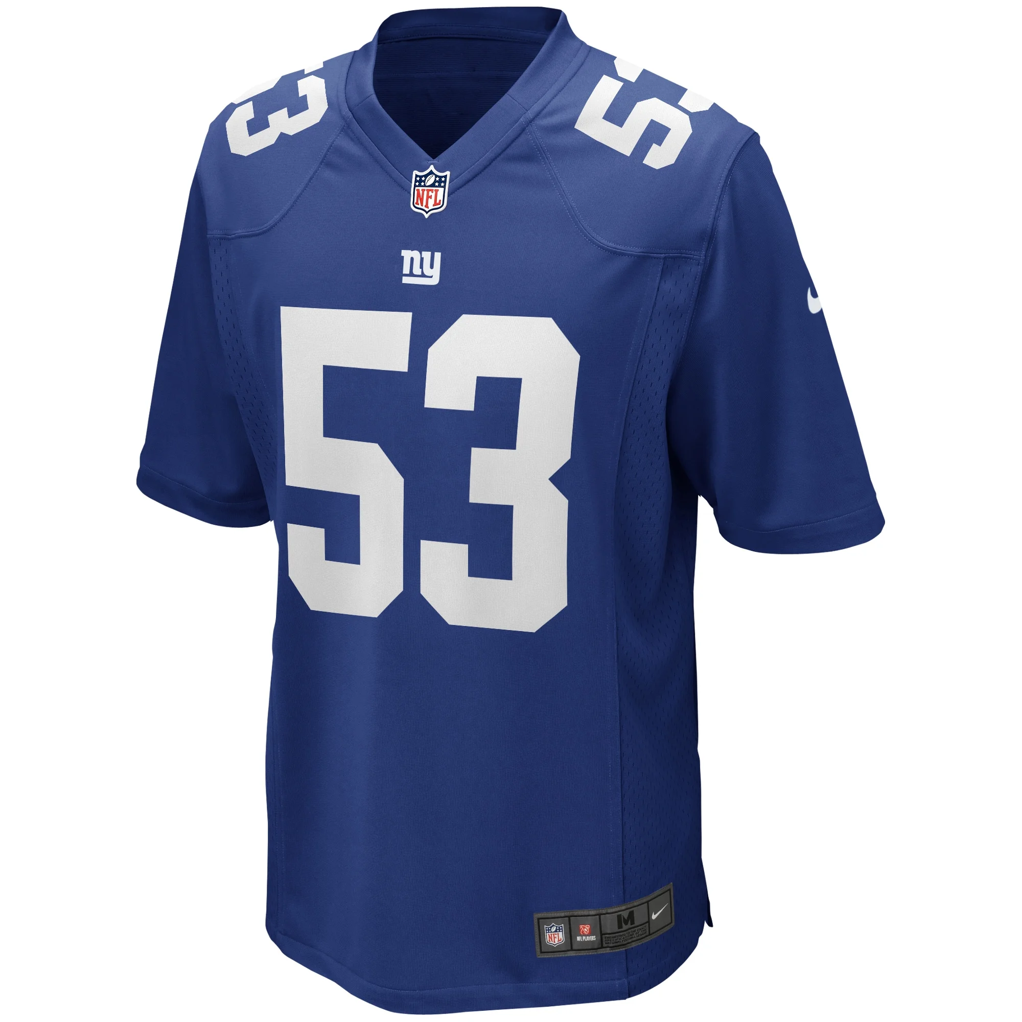 Men's Nike Harry Carson Royal New York Giants Game Retired Player Jersey
