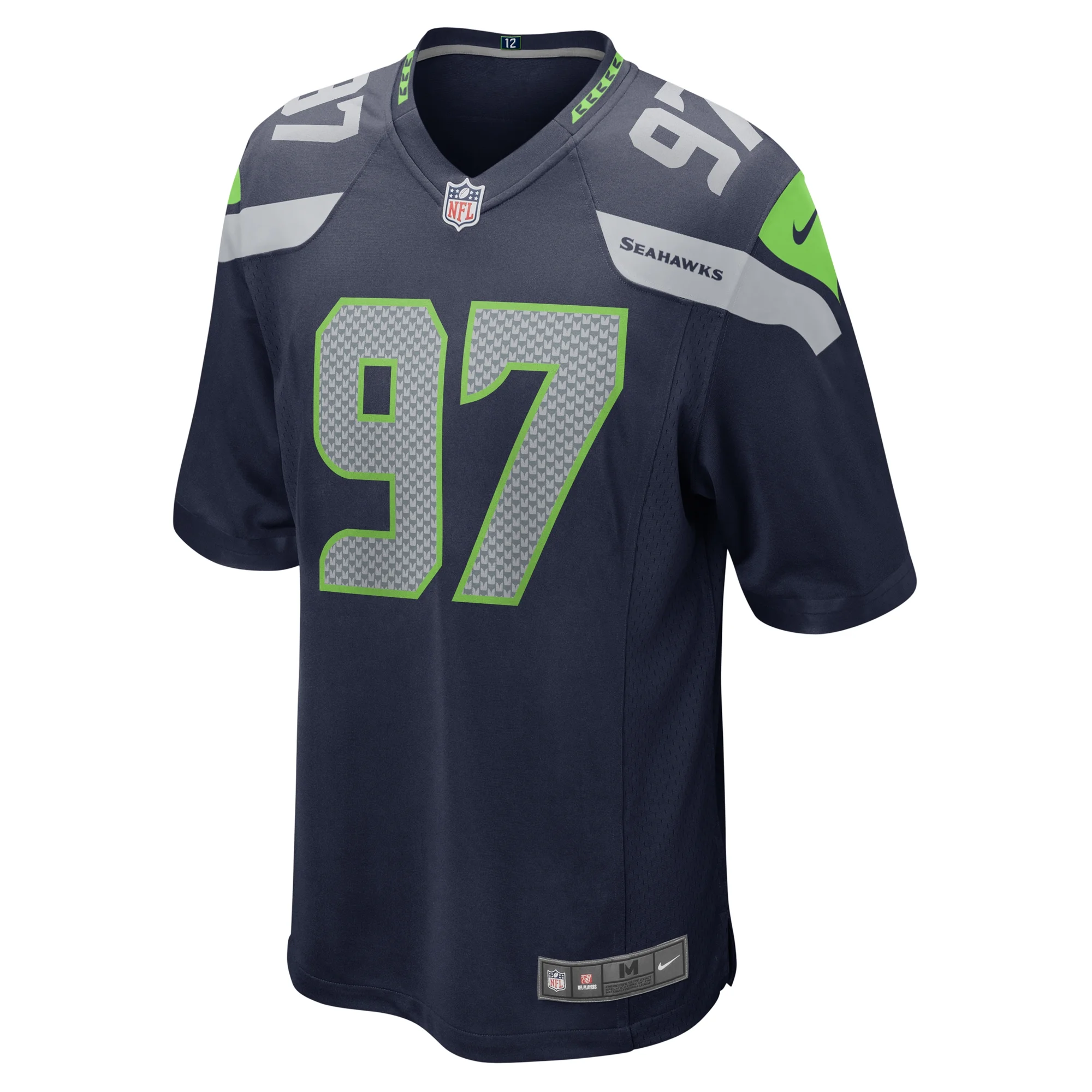 Men's Nike Mario Edwards Jr. College Navy Seattle Seahawks Game Jersey