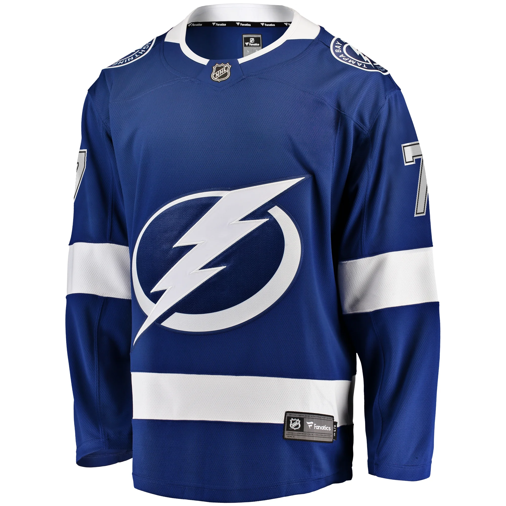 Men's Fanatics Haydn Fleury Blue Tampa Bay Lightning Home Premier Breakaway Player Jersey