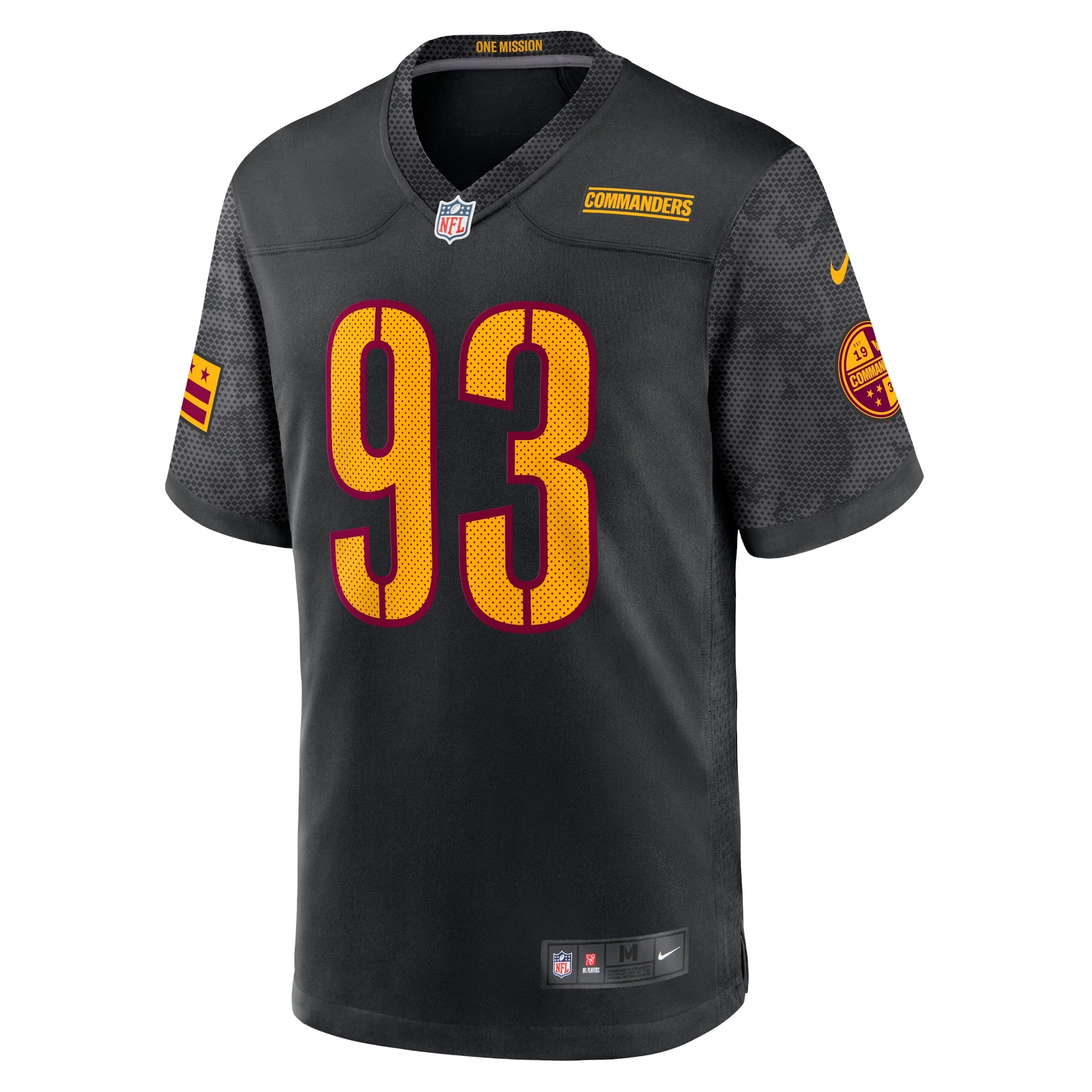 Men's Nike Jonathan Allen Black Washington Commanders Alternate Game Player Jersey