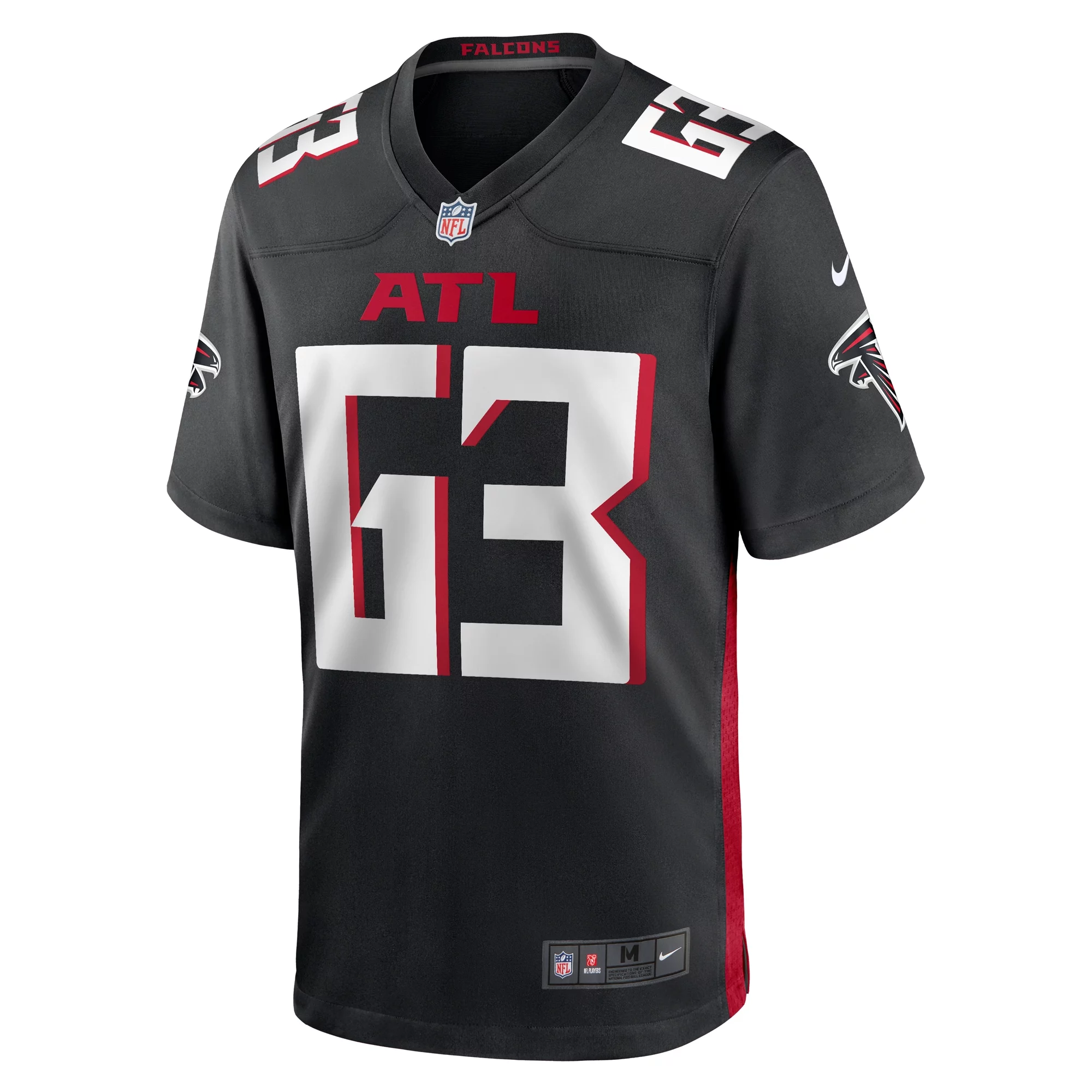 Men's Nike Chris Lindstrom Black Atlanta Falcons Team Game Jersey