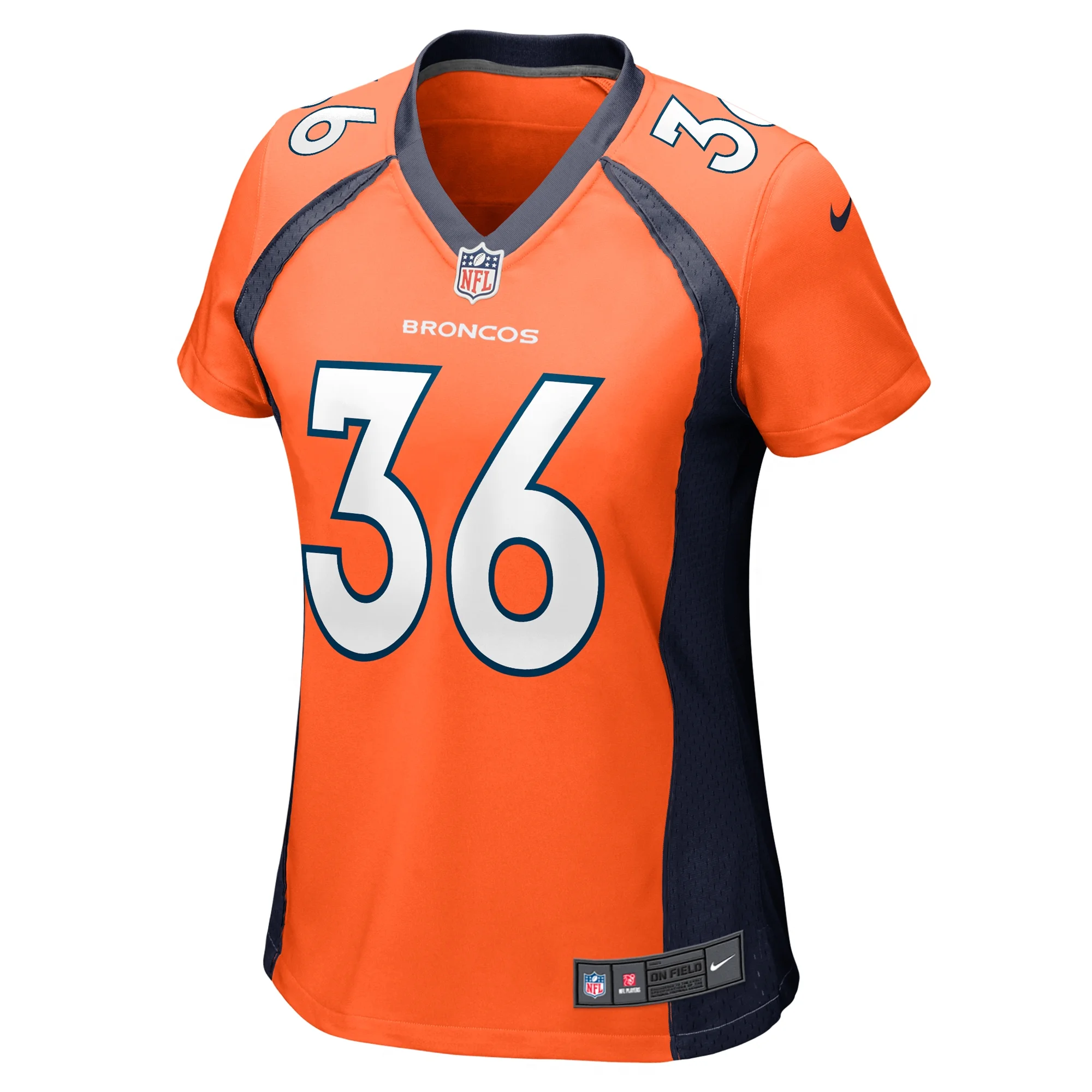 Women's Nike Tyler Badie Orange Denver Broncos Team Game Jersey