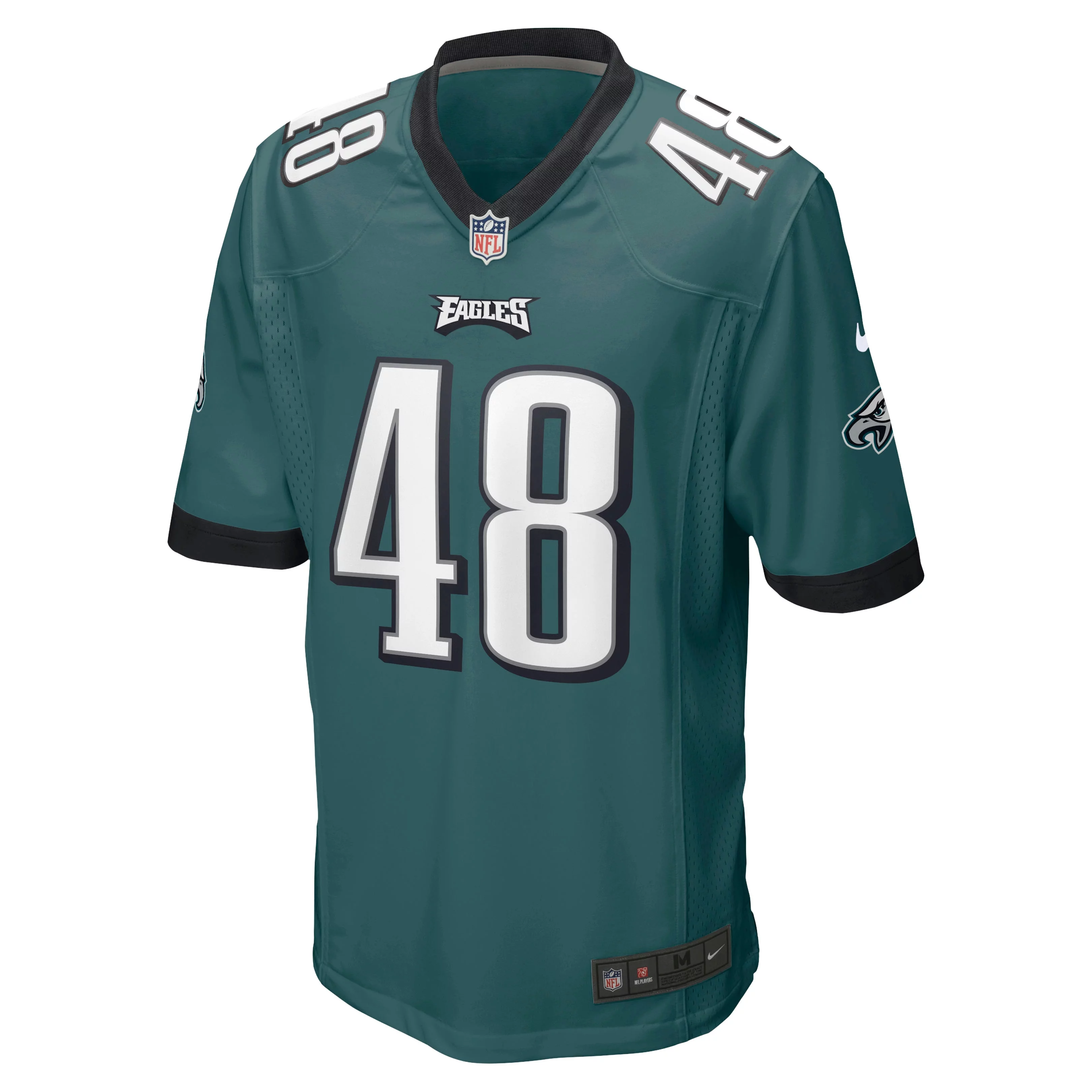 Men's Nike Patrick Johnson Midnight Green Philadelphia Eagles Game Player Jersey