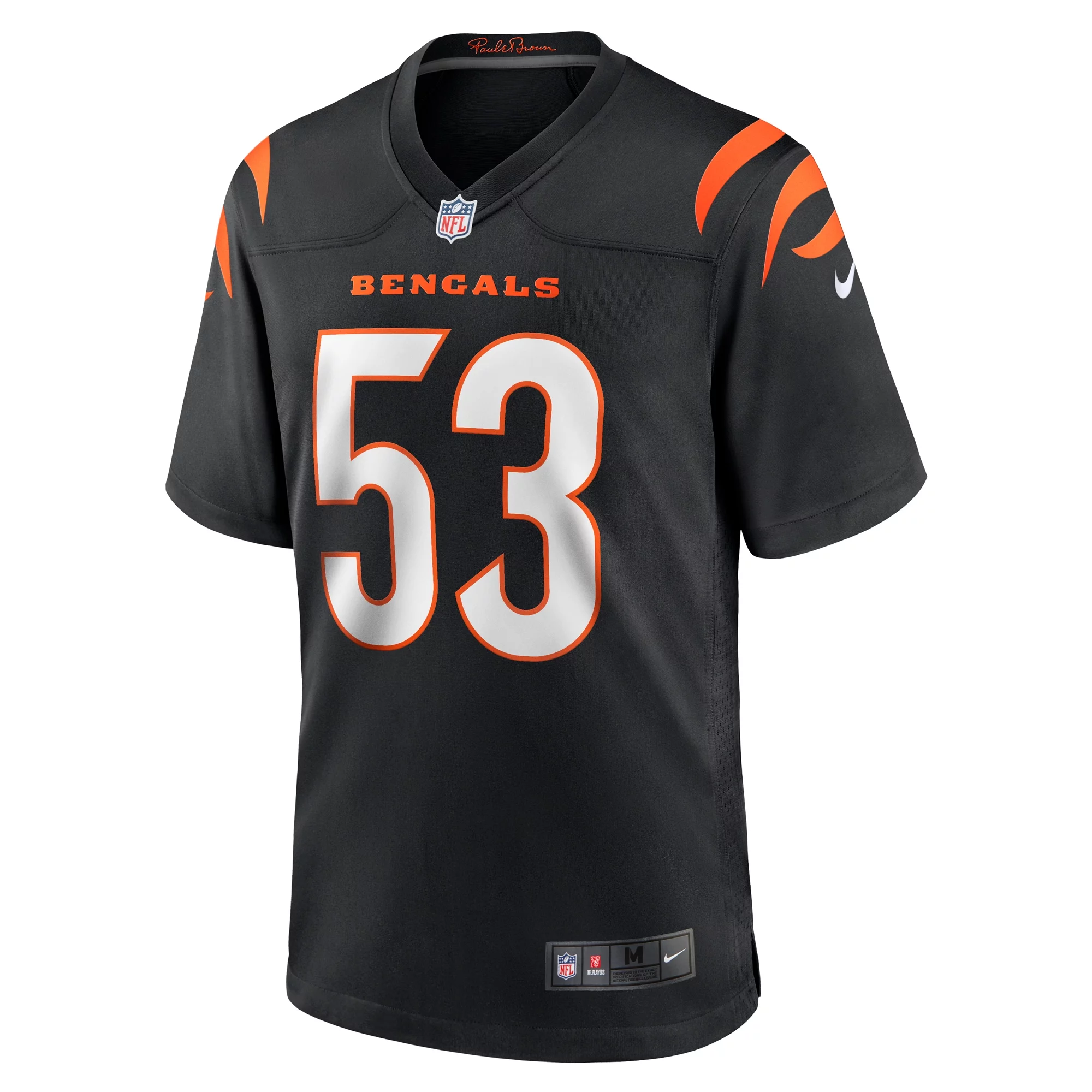 Men's Nike TJ Pesefea Black Cincinnati Bengals Team Game Jersey
