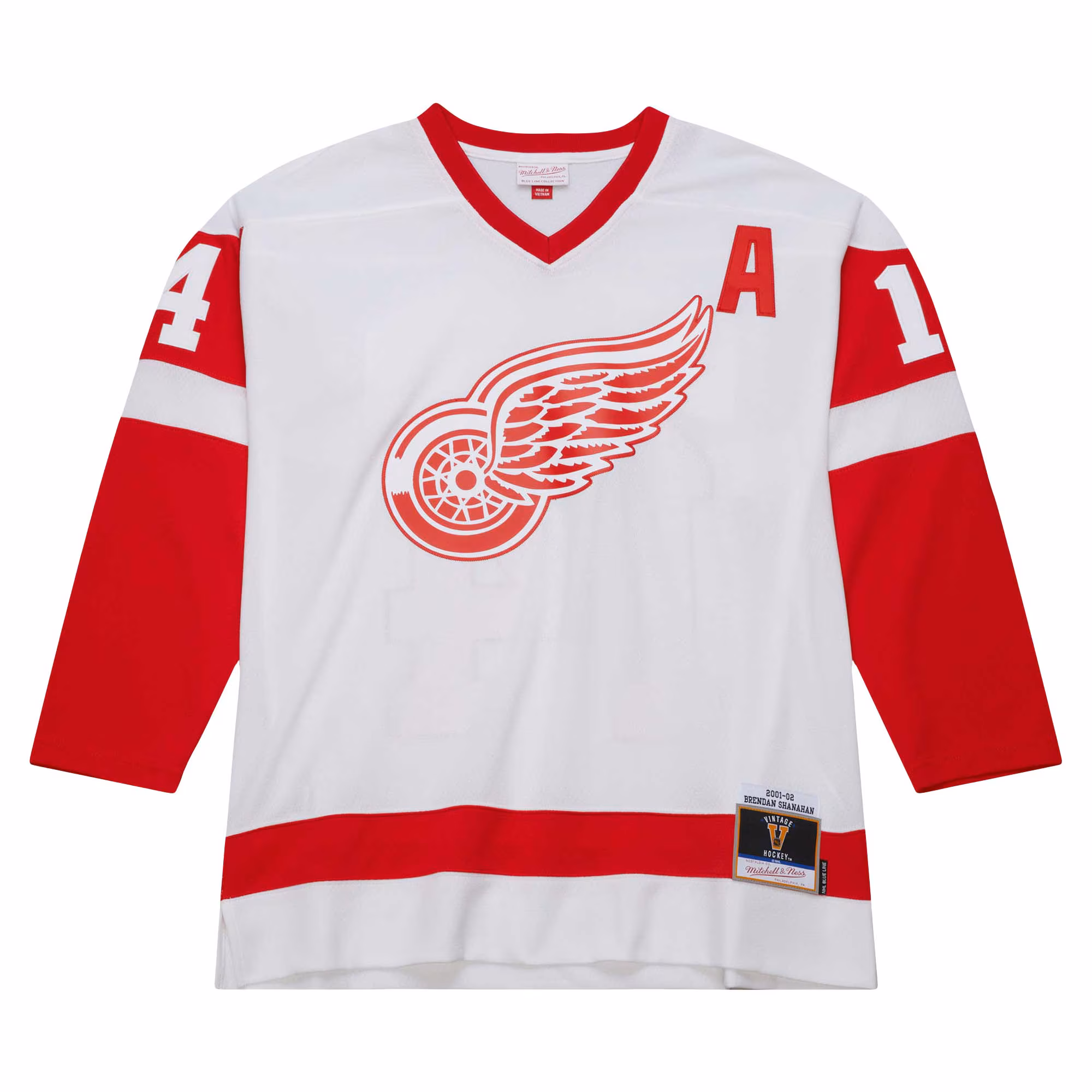 Brendan Shanahan Detroit Red Wings Mitchell & Ness  2001/02 Alternate Captain Blue Line Player Jersey - White
