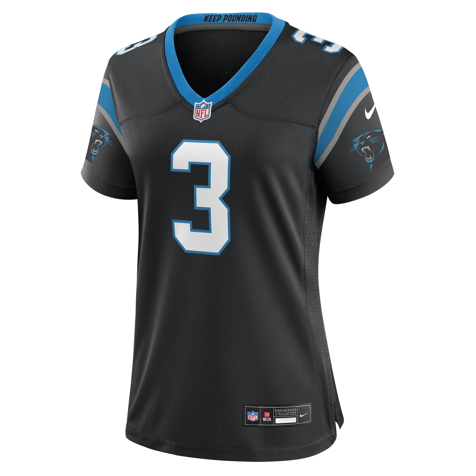 Women's Nike Raheem Blackshear Black Carolina Panthers Team Game Jersey