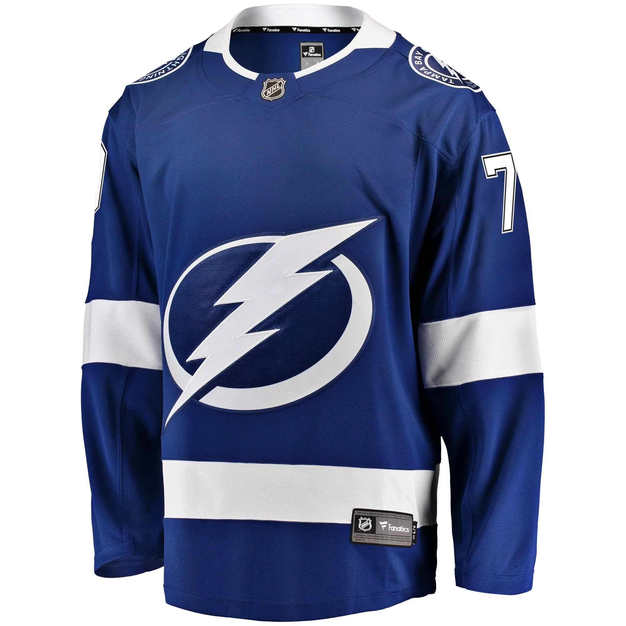 Men's Fanatics Louis Domingue Blue Tampa Bay Lightning Home Breakaway Player Jersey