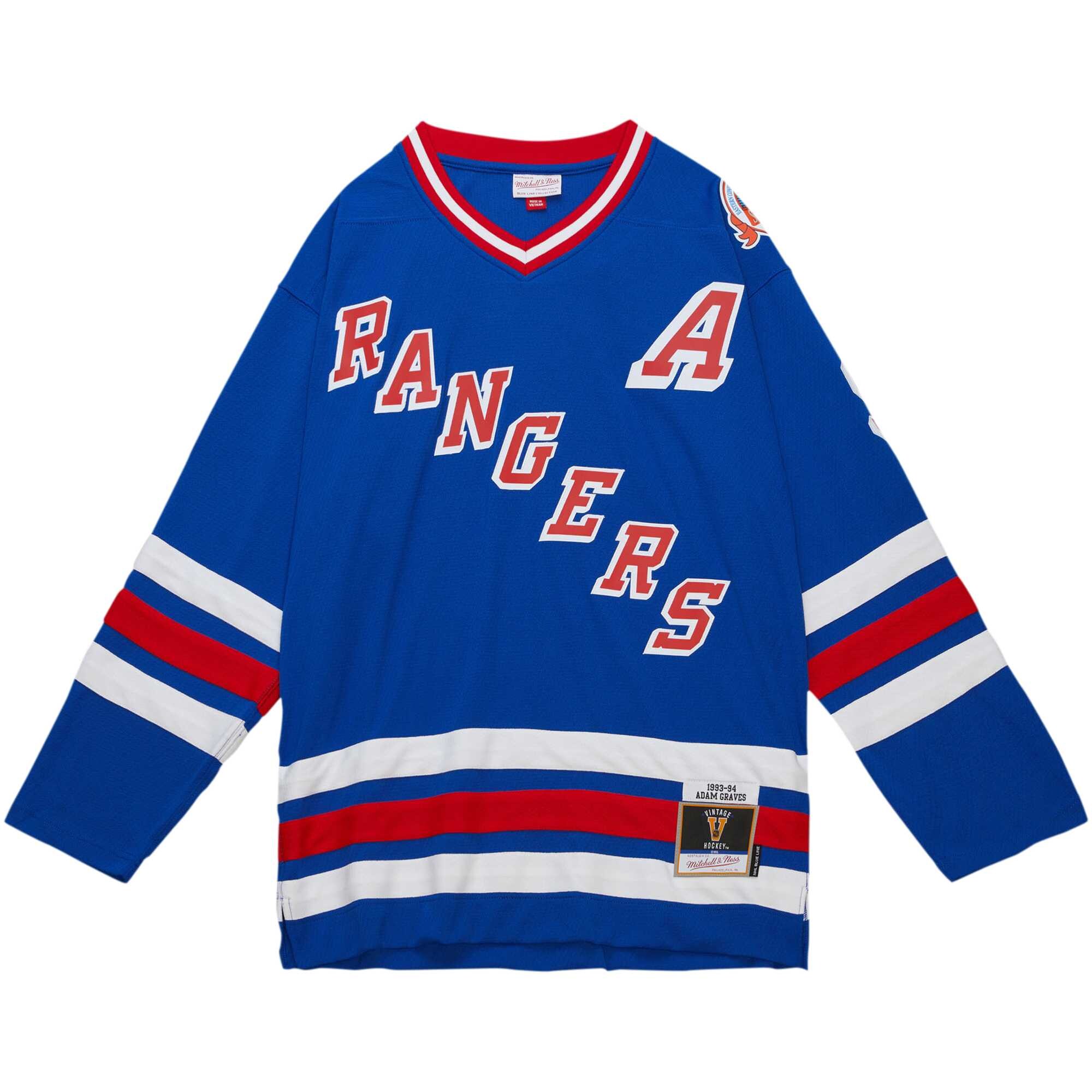 Adam Graves New York Rangers Mitchell & Ness  1993/94 Blue Line Player Jersey - Royal