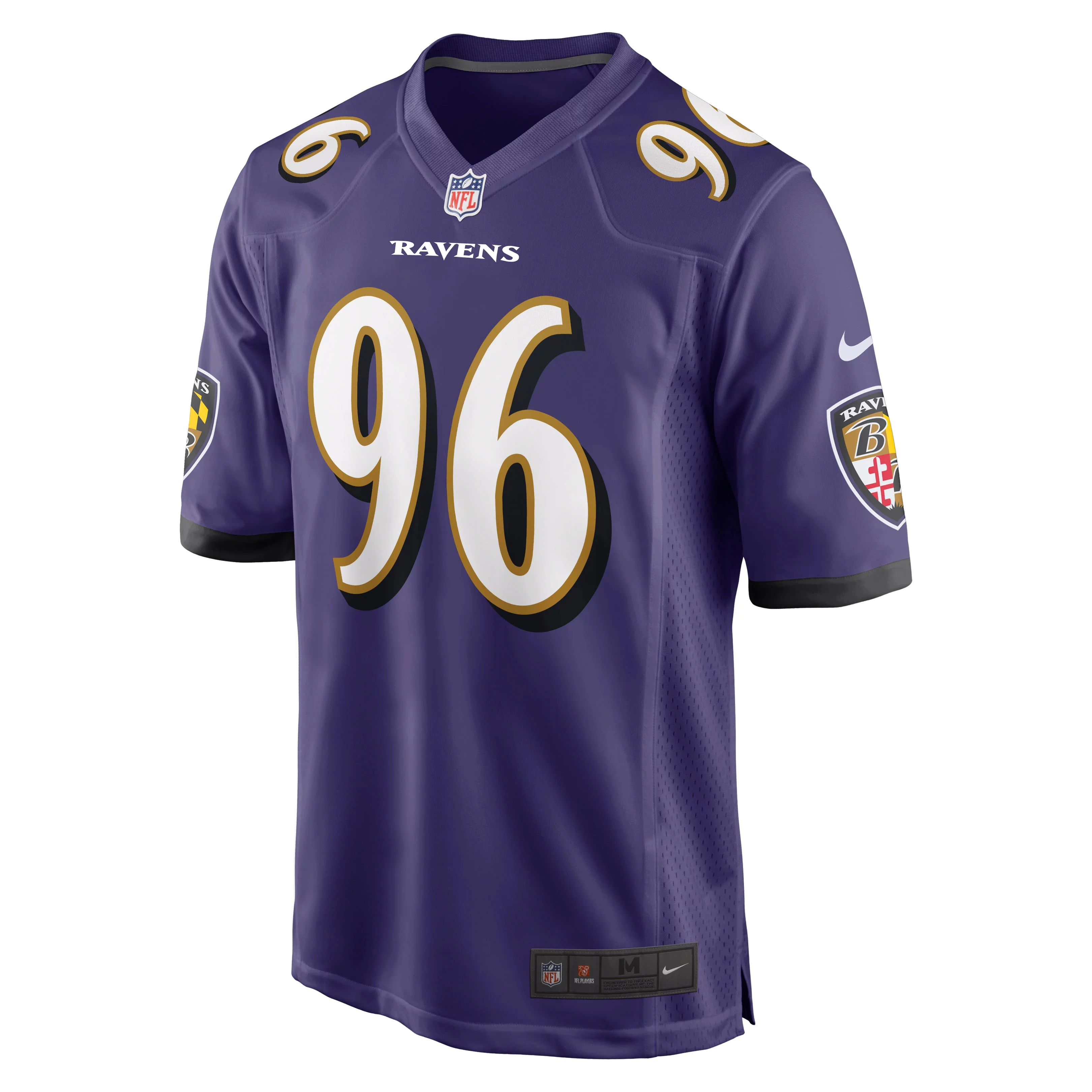 Men's Nike Broderick Washington Purple Baltimore Ravens Game Player Jersey