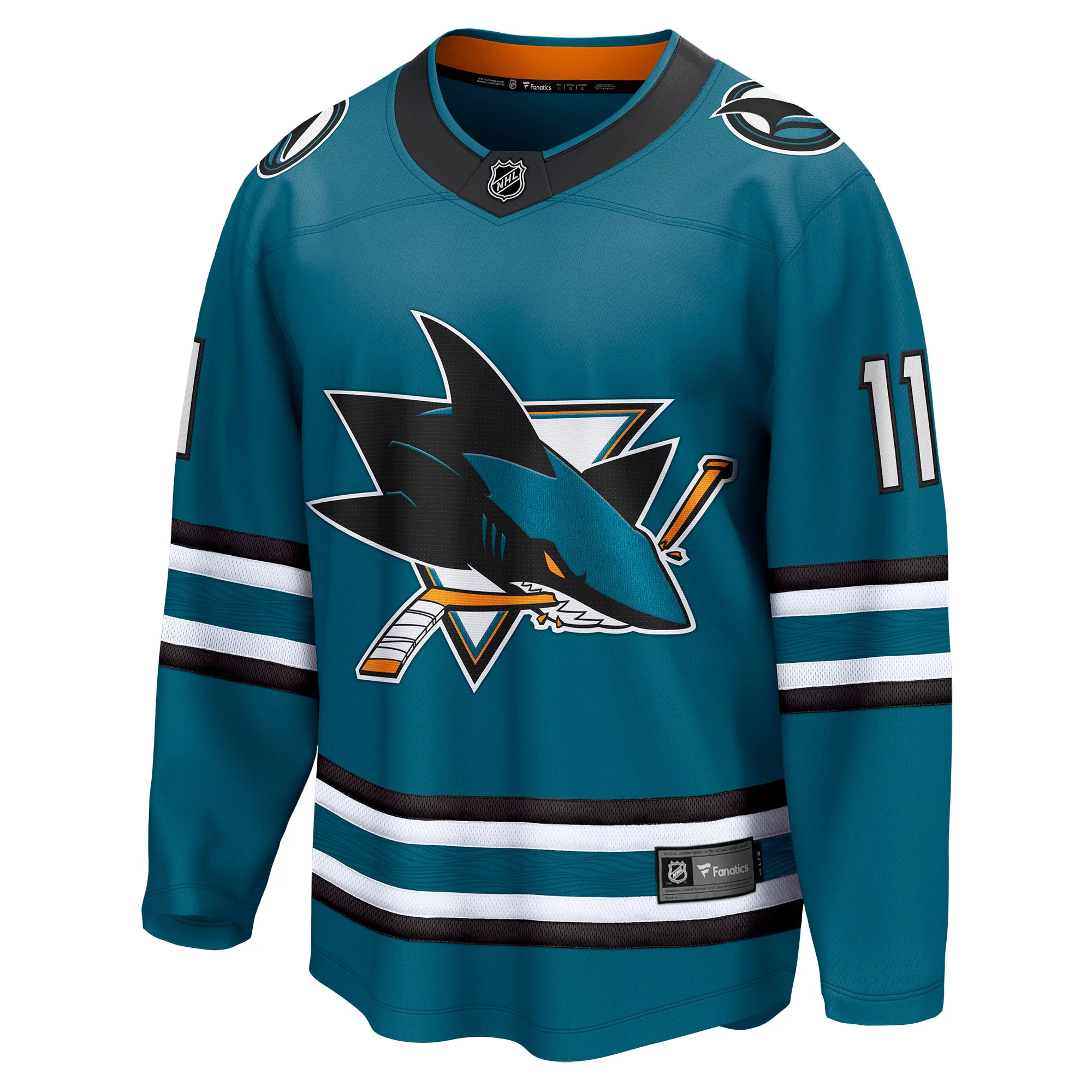 Men's Fanatics Luke Kunin Teal San Jose Sharks Home Breakaway Player Jersey