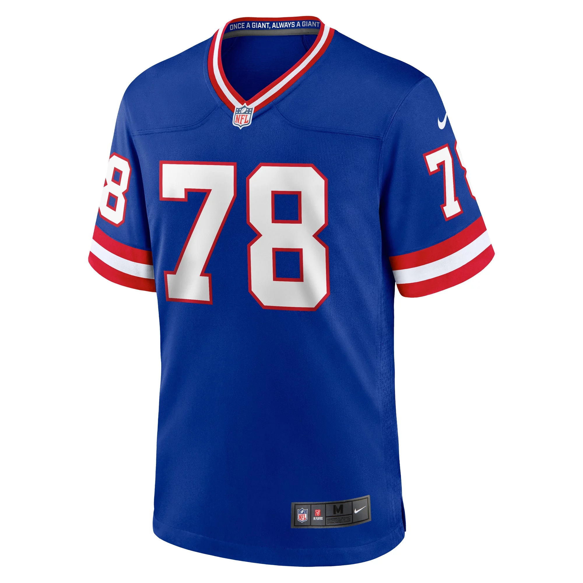 Men's Nike Andrew Thomas Royal New York Giants Classic Player Game Jersey