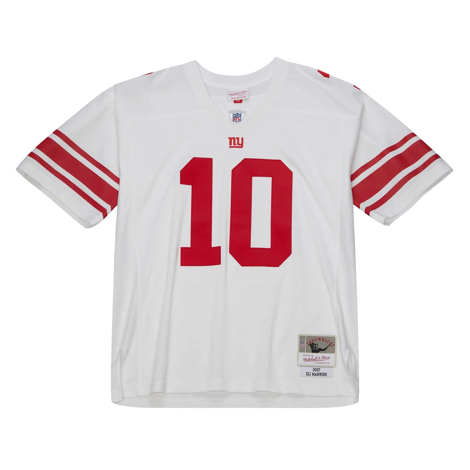 Men's Mitchell & Ness Eli Manning White New York Giants Legacy Replica Jersey