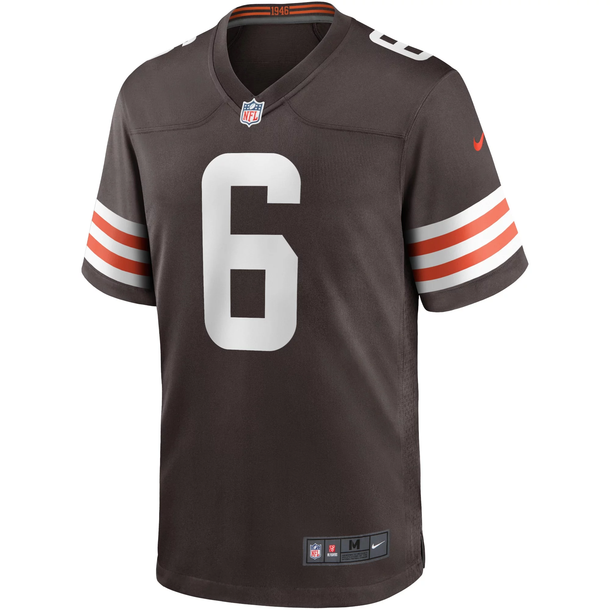 Men's Nike Baker Mayfield Brown Cleveland Browns Game Player Jersey