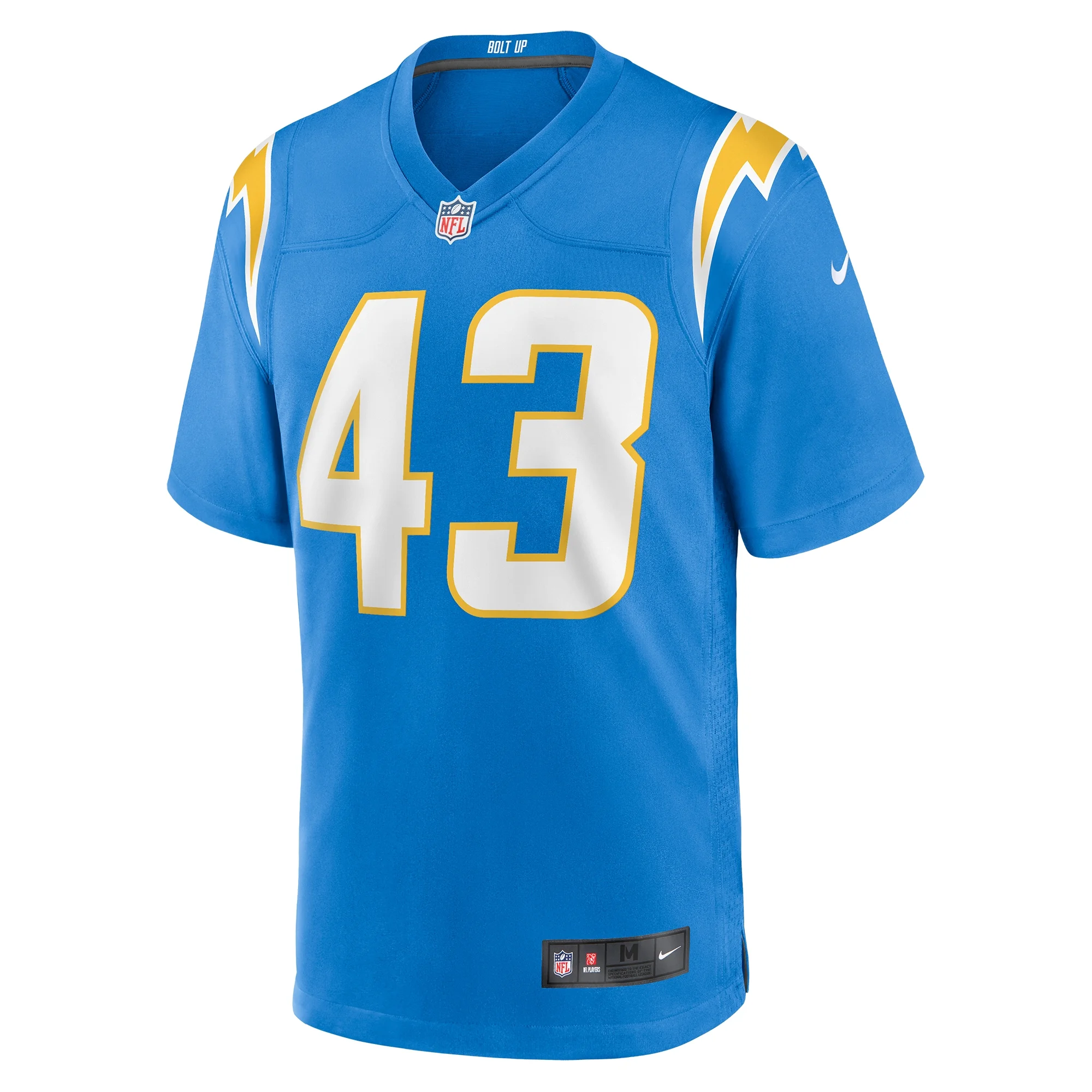 Men's Nike Troy Dye Powder Blue Los Angeles Chargers Game Jersey