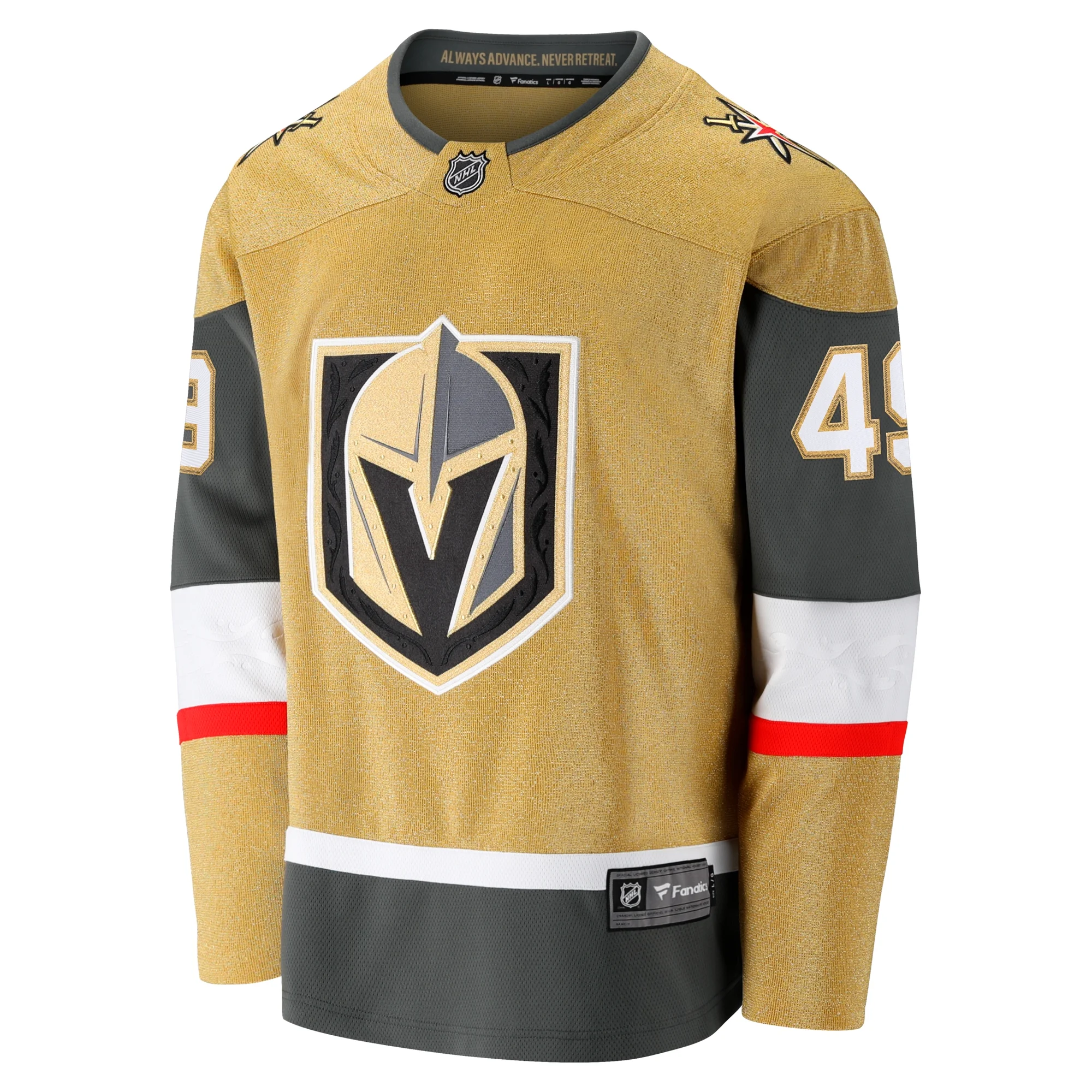 Men's Fanatics Ivan Barbashev Gold Vegas Golden Knights Home Breakaway Jersey