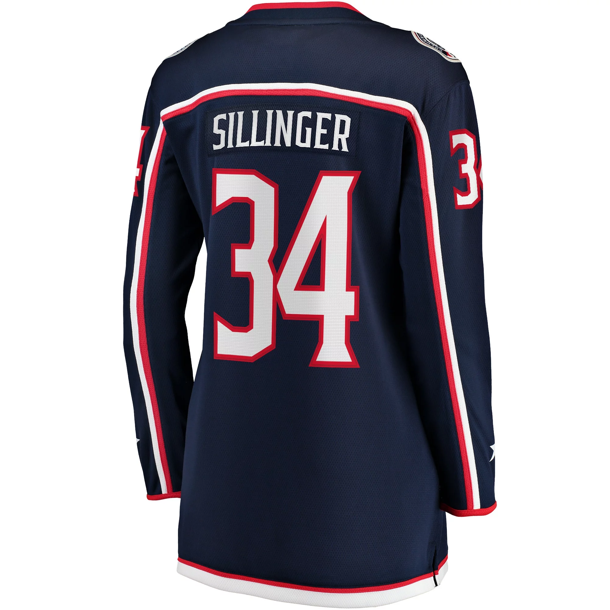 Women's Fanatics Cole Sillinger Navy Columbus Blue Jackets Home Breakaway Player Jersey