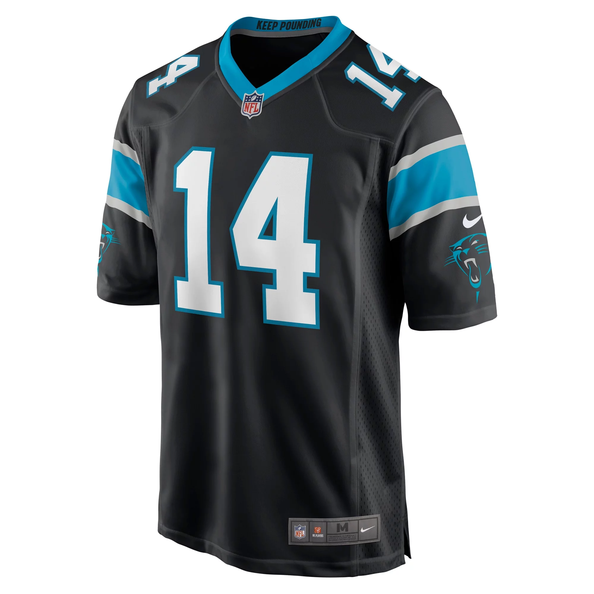 Men's Nike Sam Darnold Black Carolina Panthers Game Player Jersey