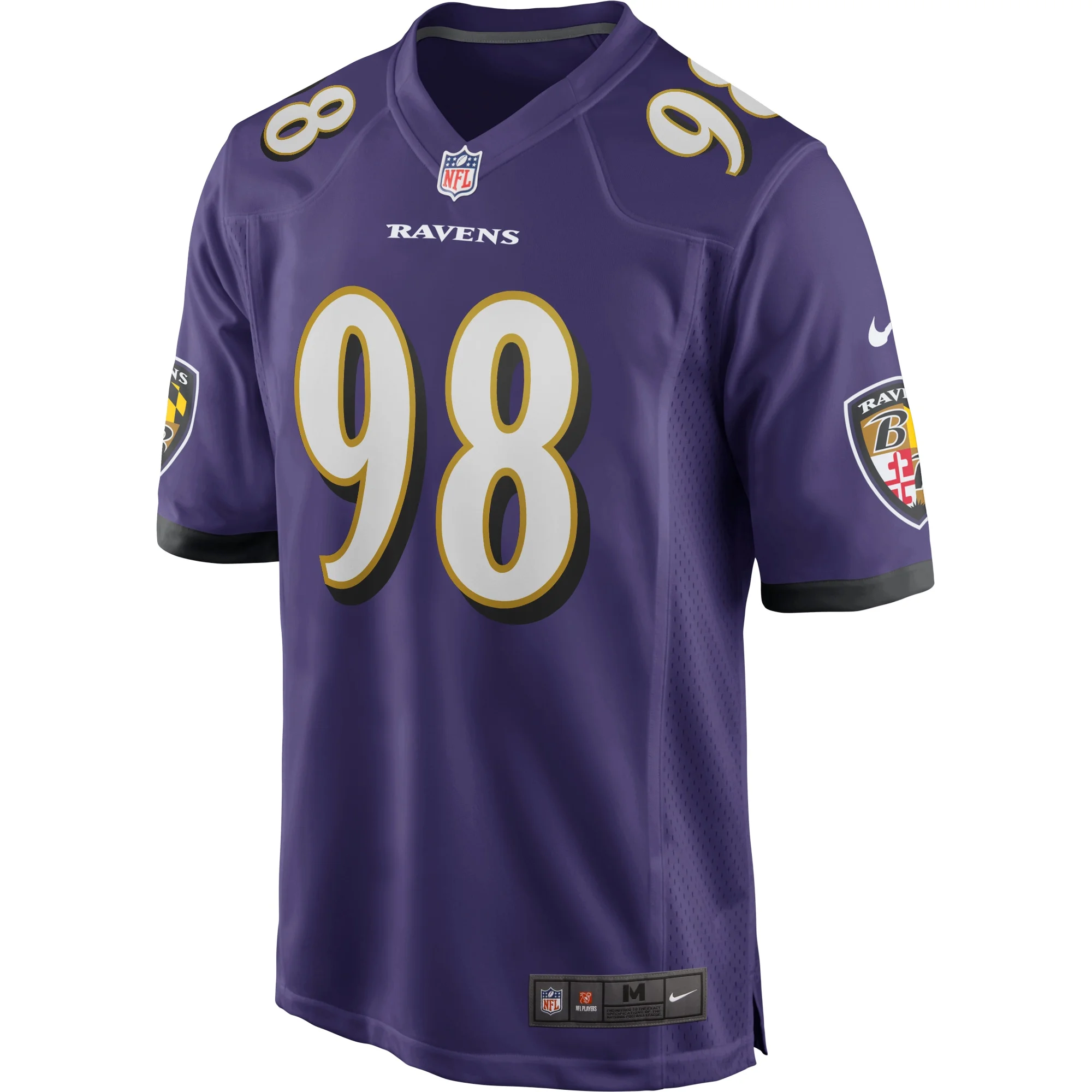 Men's Nike Tony Siragusa Purple Baltimore Ravens Game Retired Player Jersey