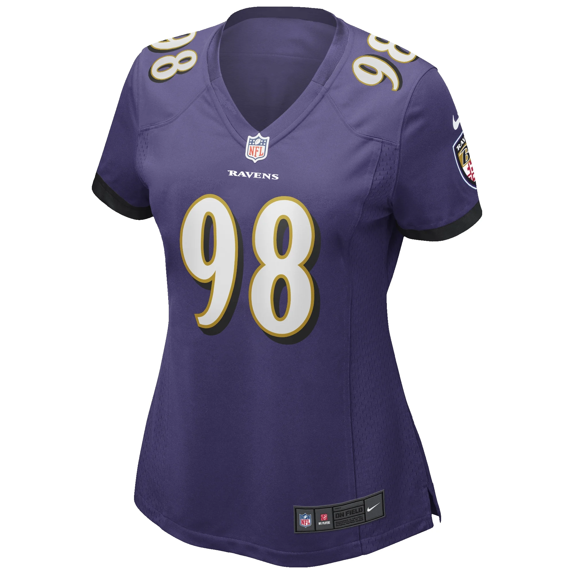 Women's Nike Tony Siragusa Purple Baltimore Ravens Game Retired Player Jersey