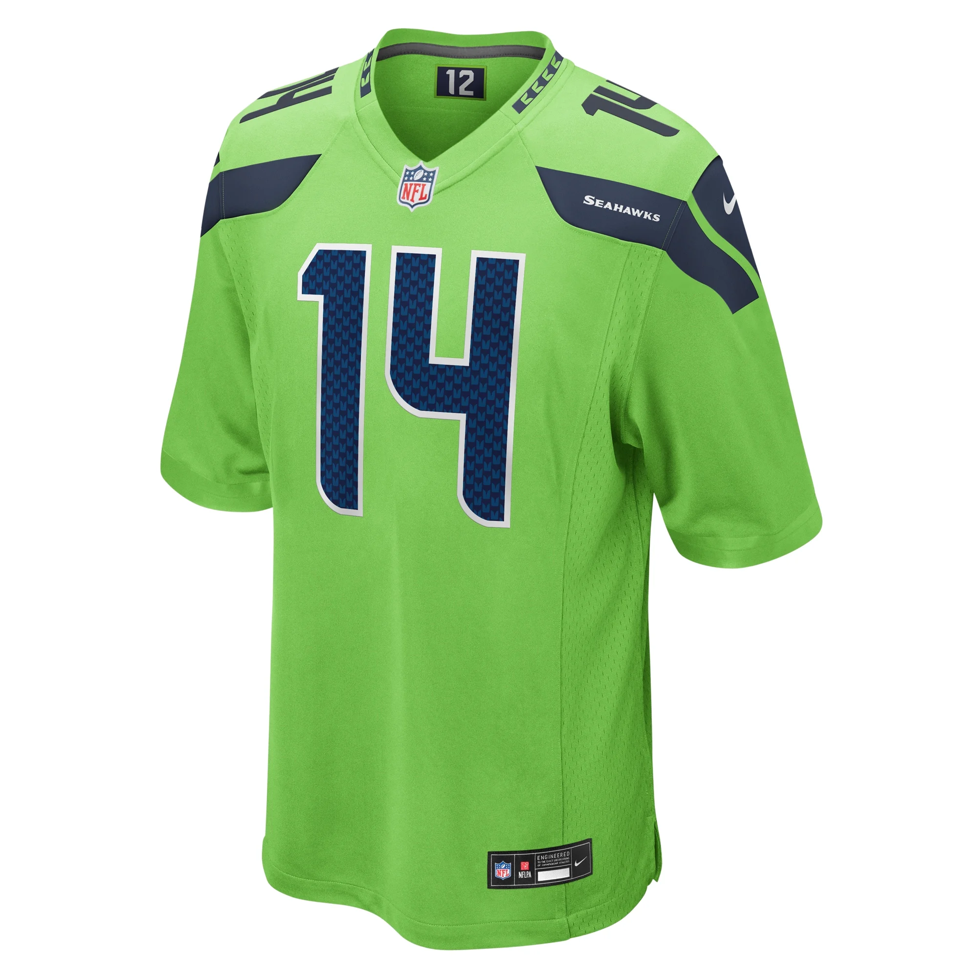 Men's Nike DK Metcalf Neon Green Seattle Seahawks Game Jersey