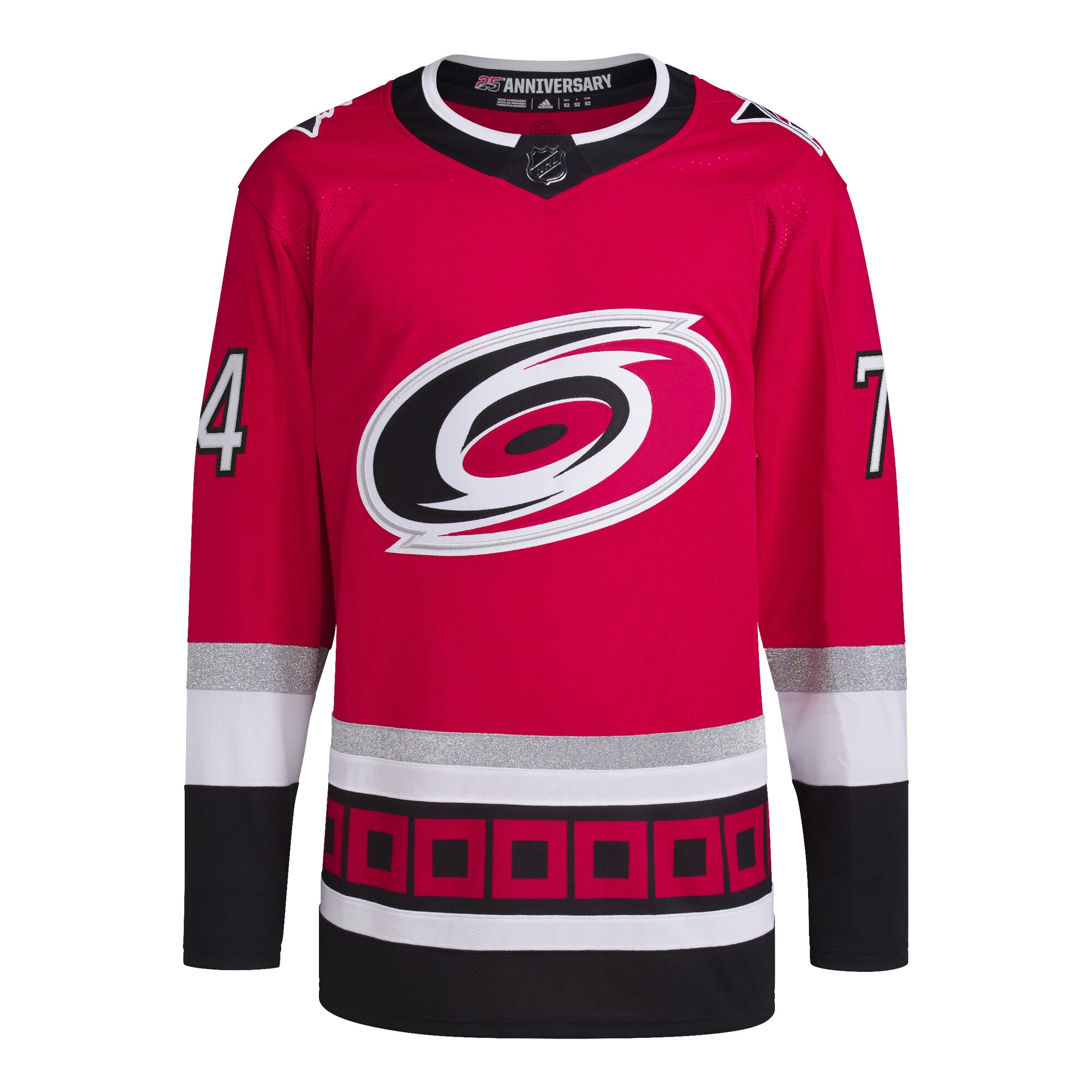 Jaccob Slavin Carolina Hurricanes adidas  Primegreen Authentic Pro Player Jersey - Red