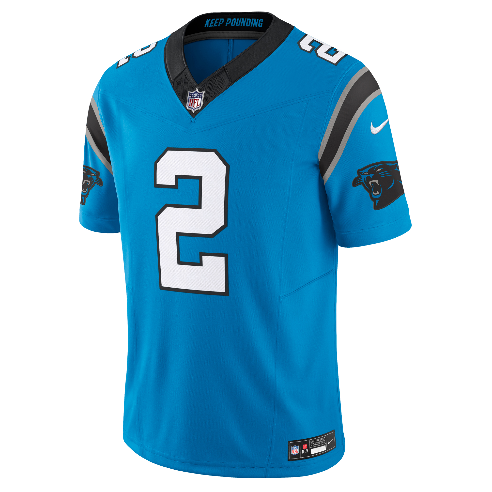 Men's Nike D.J. Moore Blue Carolina Panthers Vapor F.U.S.E. Limited Jersey