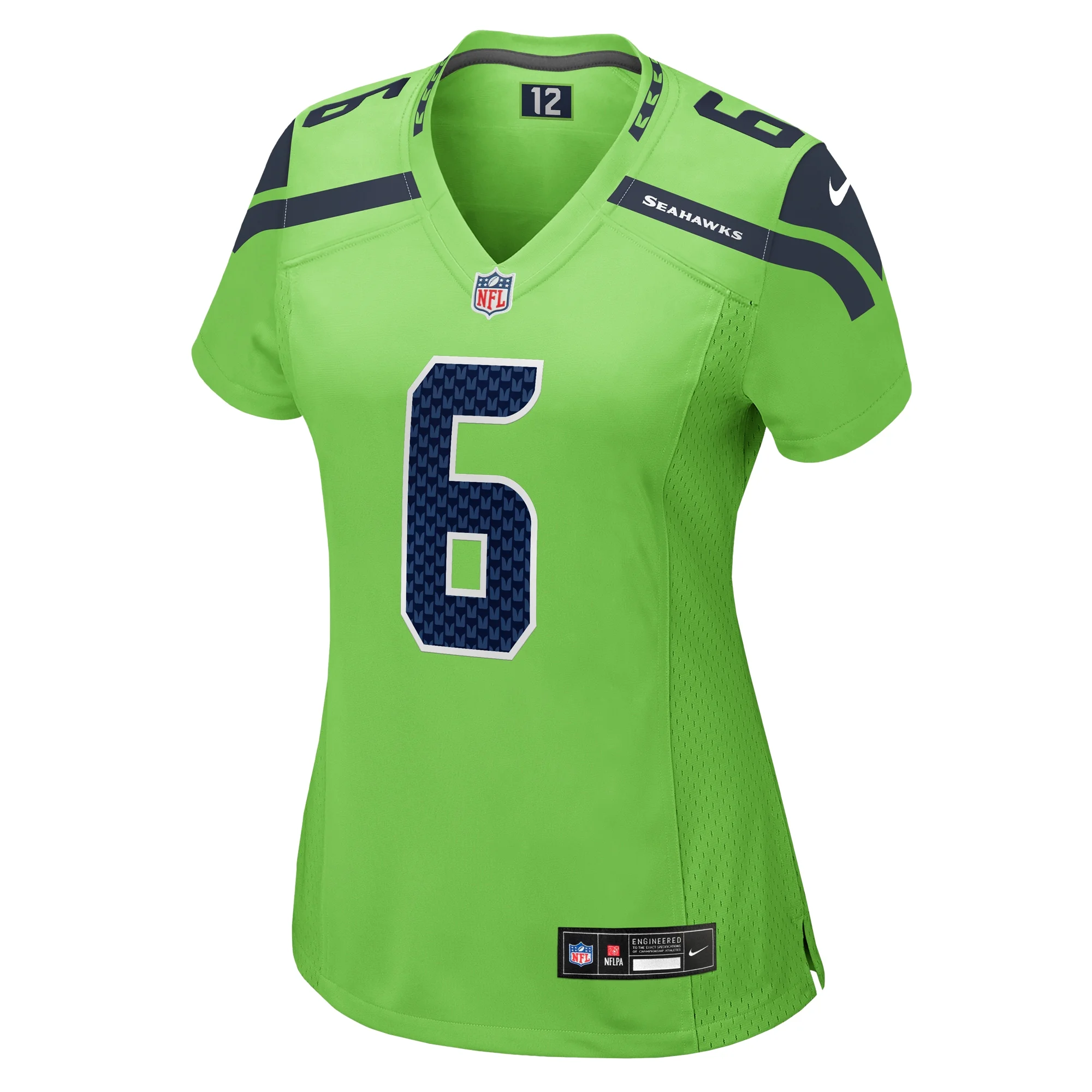 Women's Nike Quandre Diggs Neon Green Seattle Seahawks Game Jersey