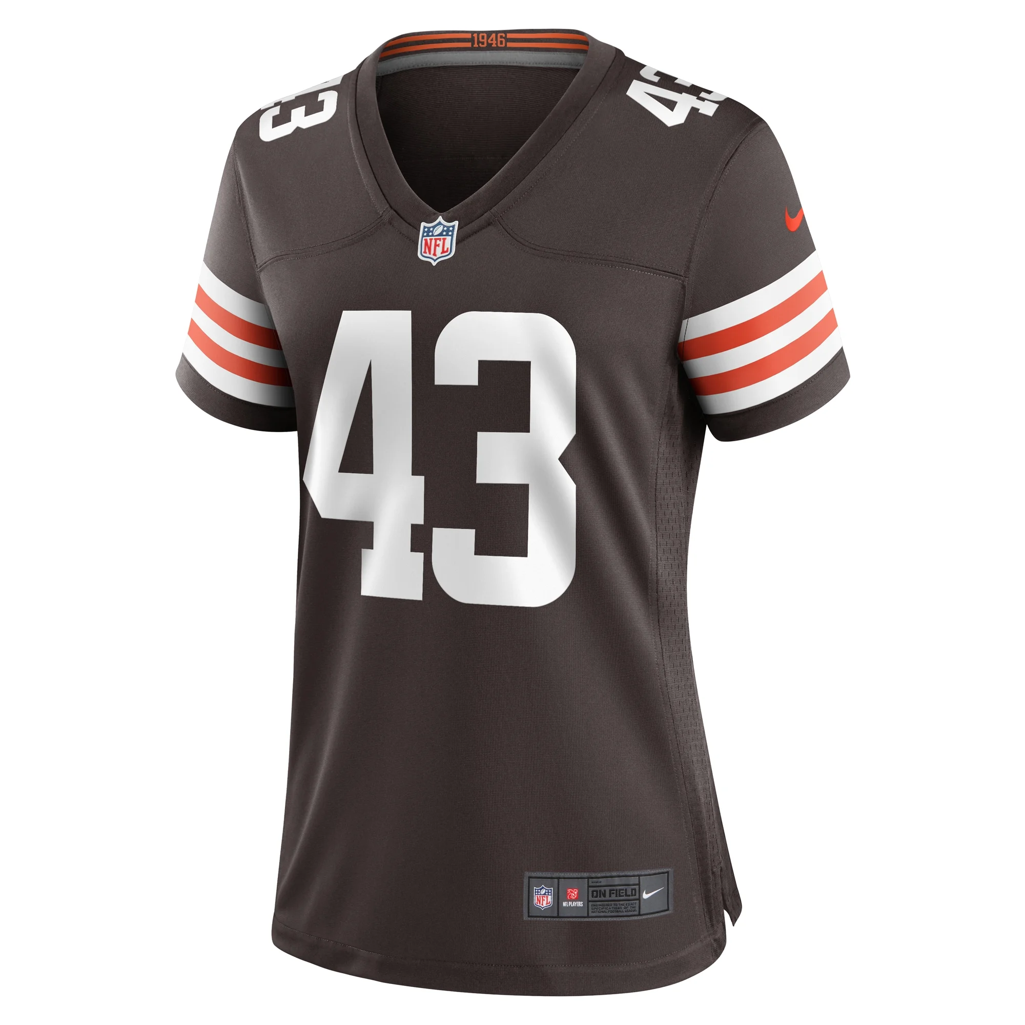 Women's Nike Mohamoud Diabate Brown Cleveland Browns Team Game Jersey