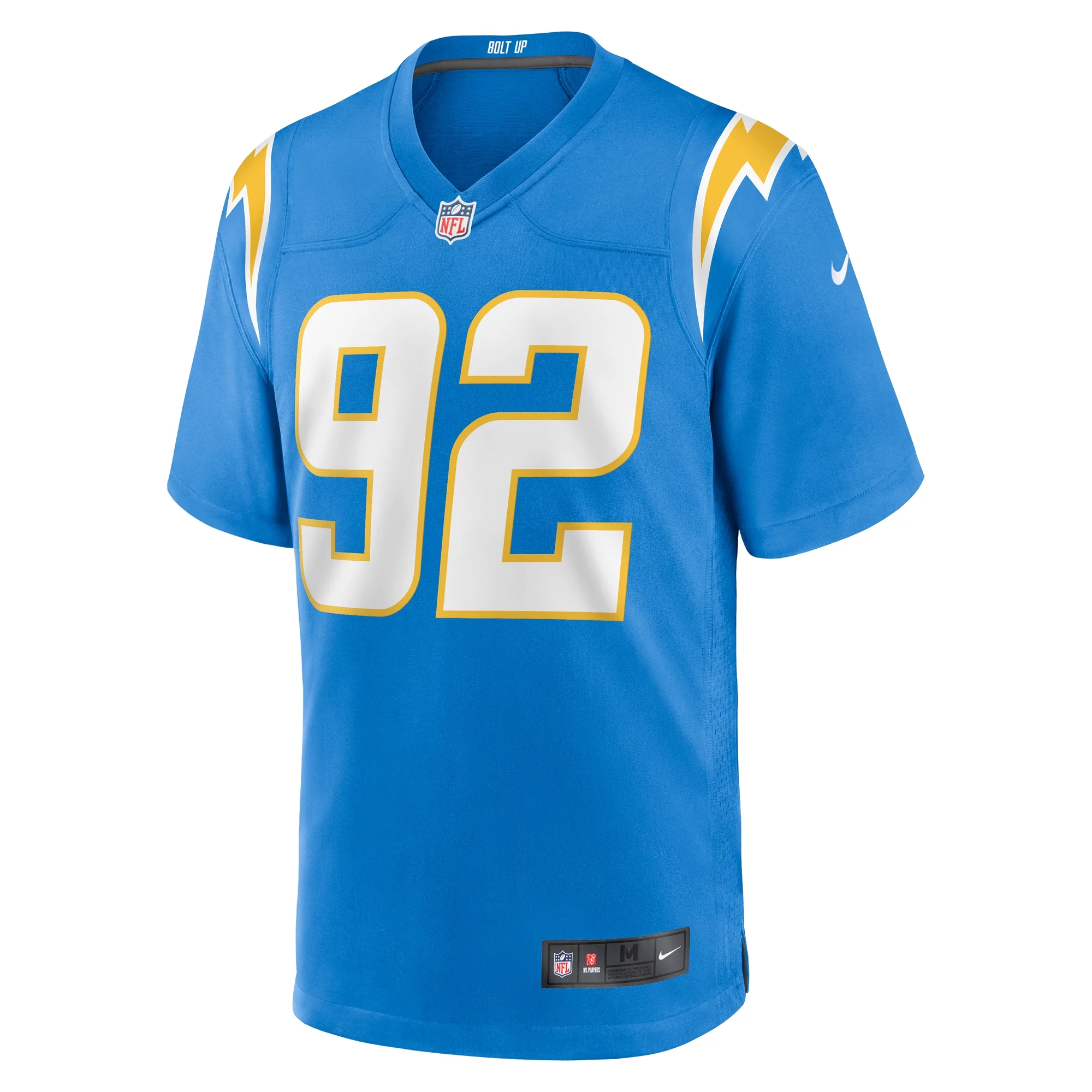 Men's Nike Andrew Farmer Powder Blue Los Angeles Chargers Team Game Jersey