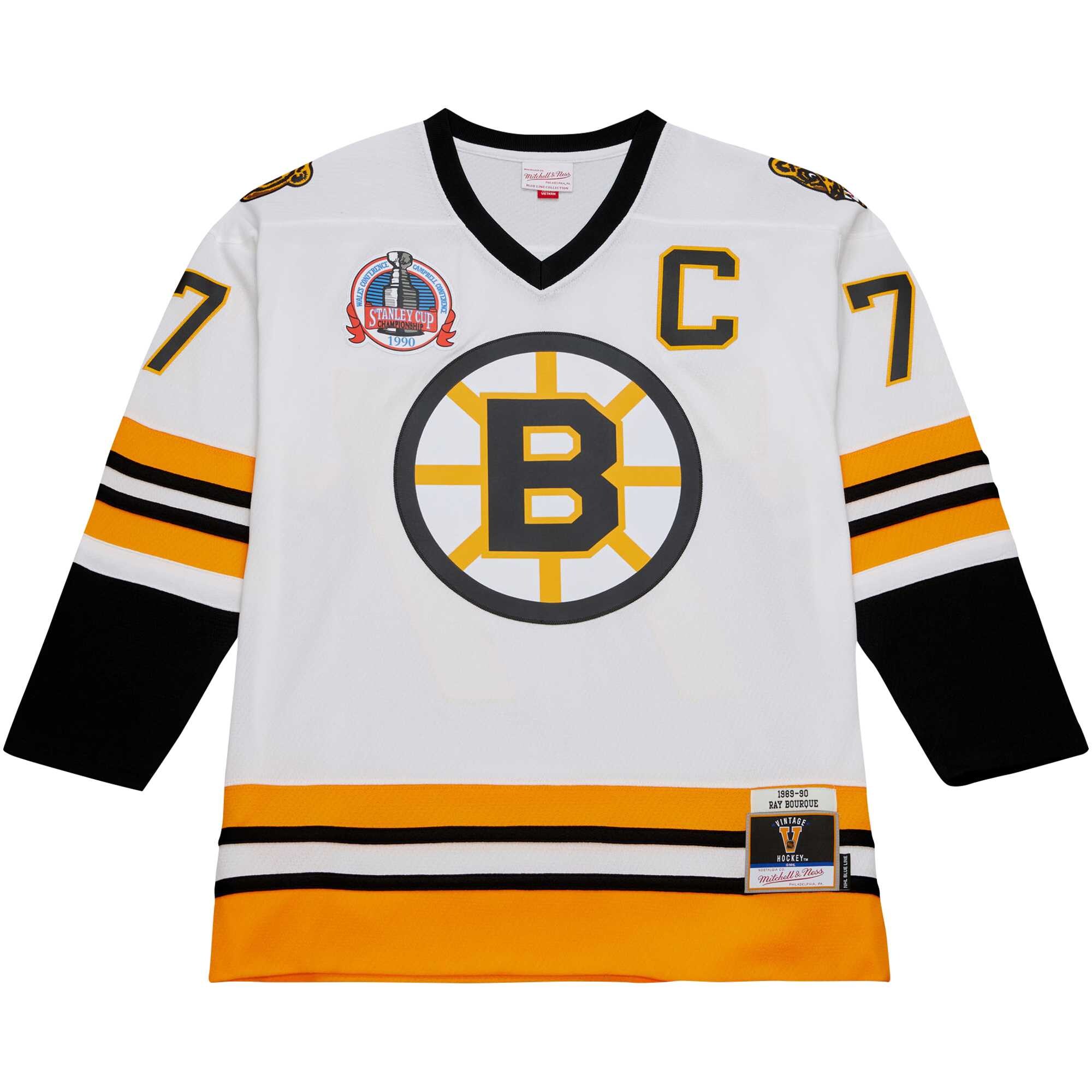 Ray Bourque Boston Bruins Mitchell & Ness Captain Patch 1989/90 Blue Line Player Jersey - White