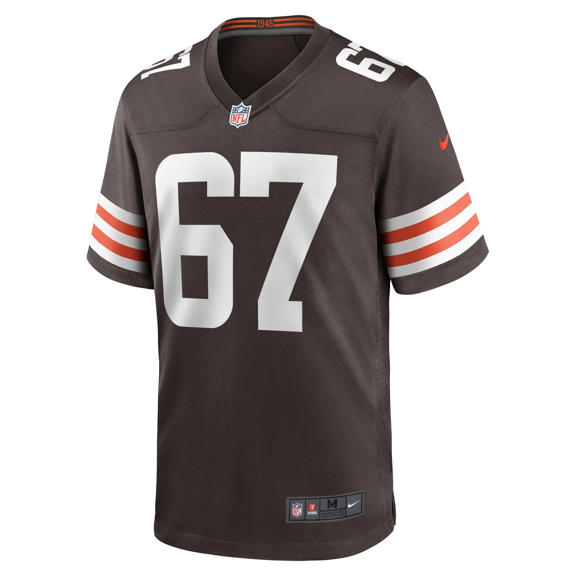 Men's Nike Justin Murray Brown Cleveland Browns Team Game Jersey